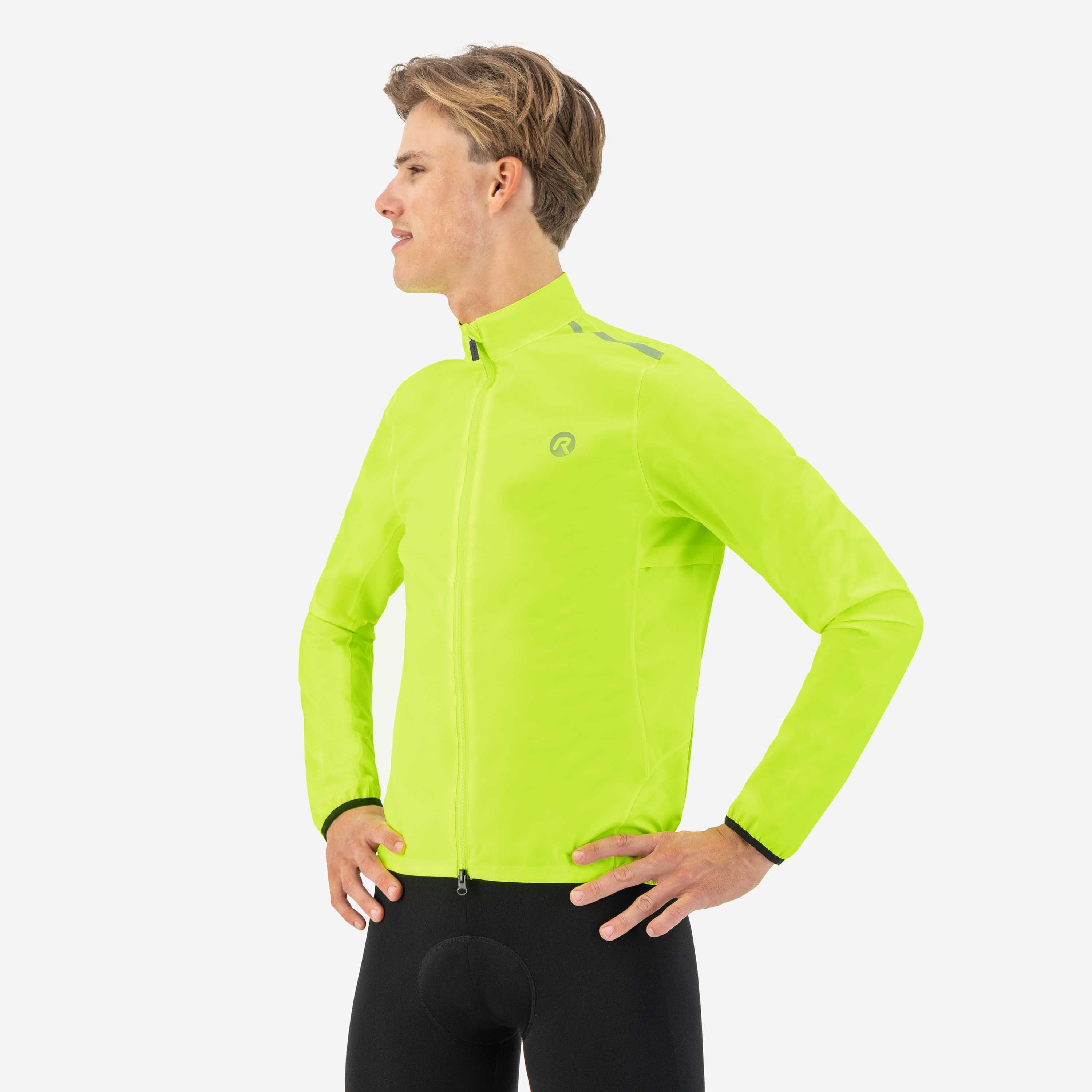 Distance rain jacket Men - Neon yellow