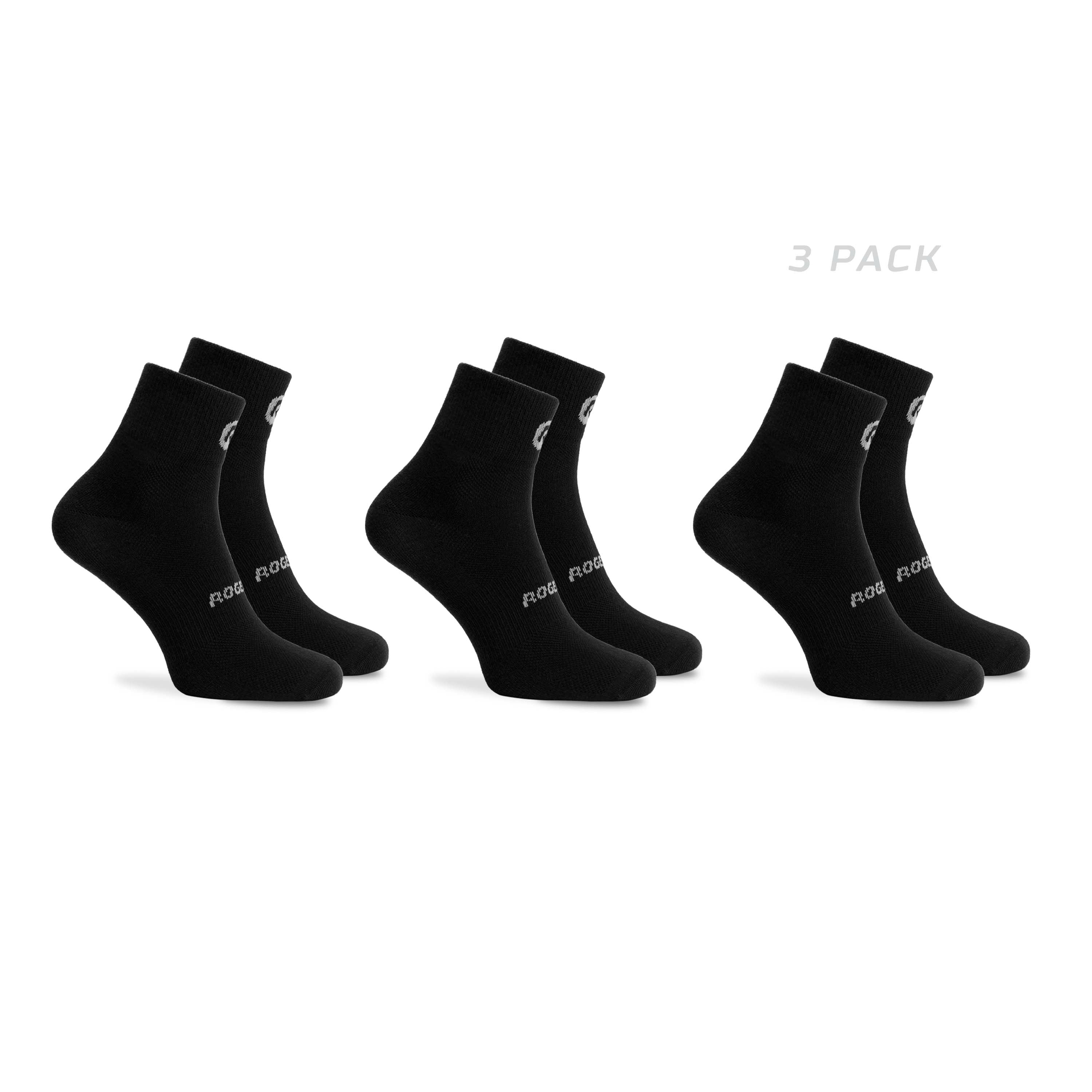 Rogelli Core 3-pack fietssokken kinderen zwart.
