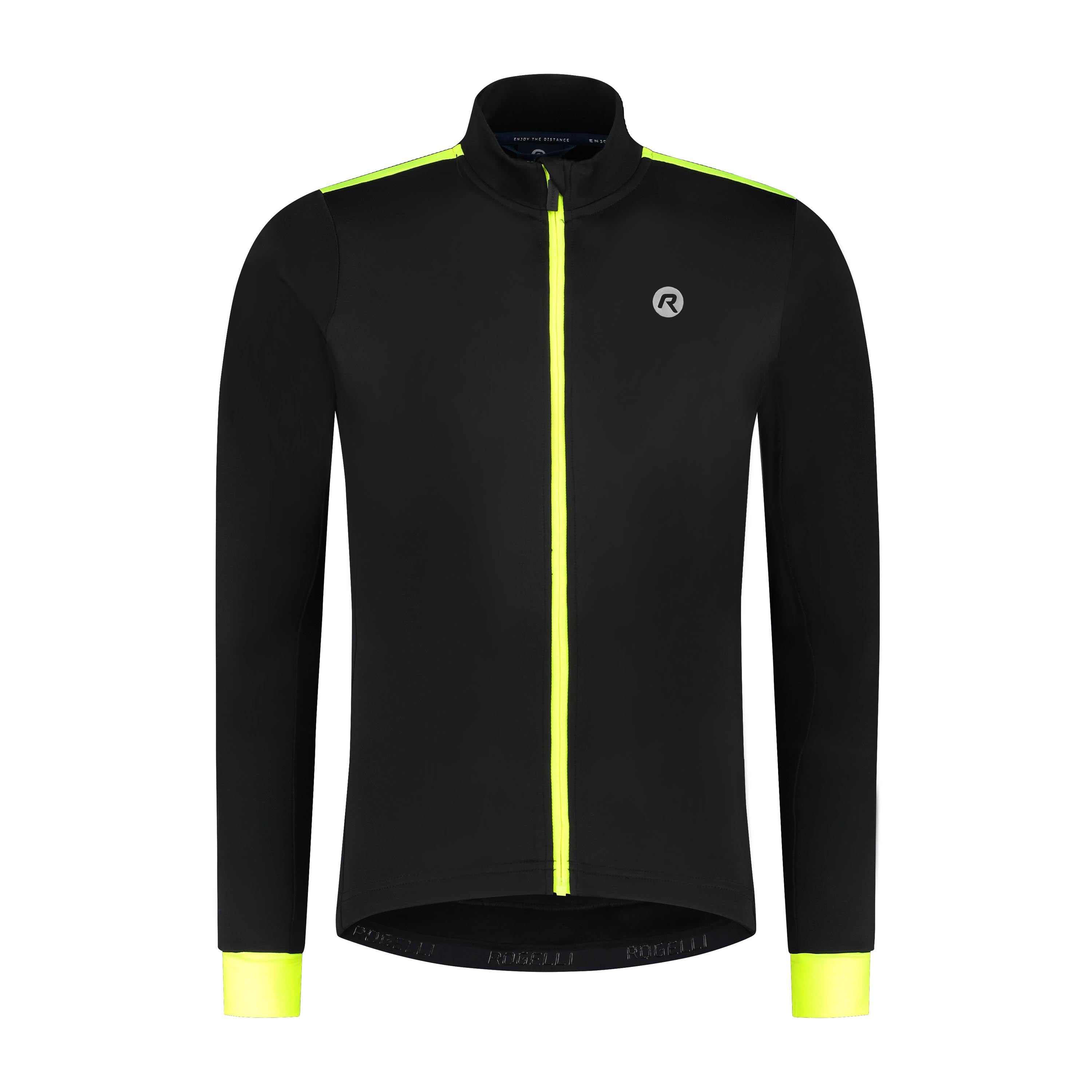 Core Fietsshirt Lange Mouw Heren - Zwart/Neon Geel