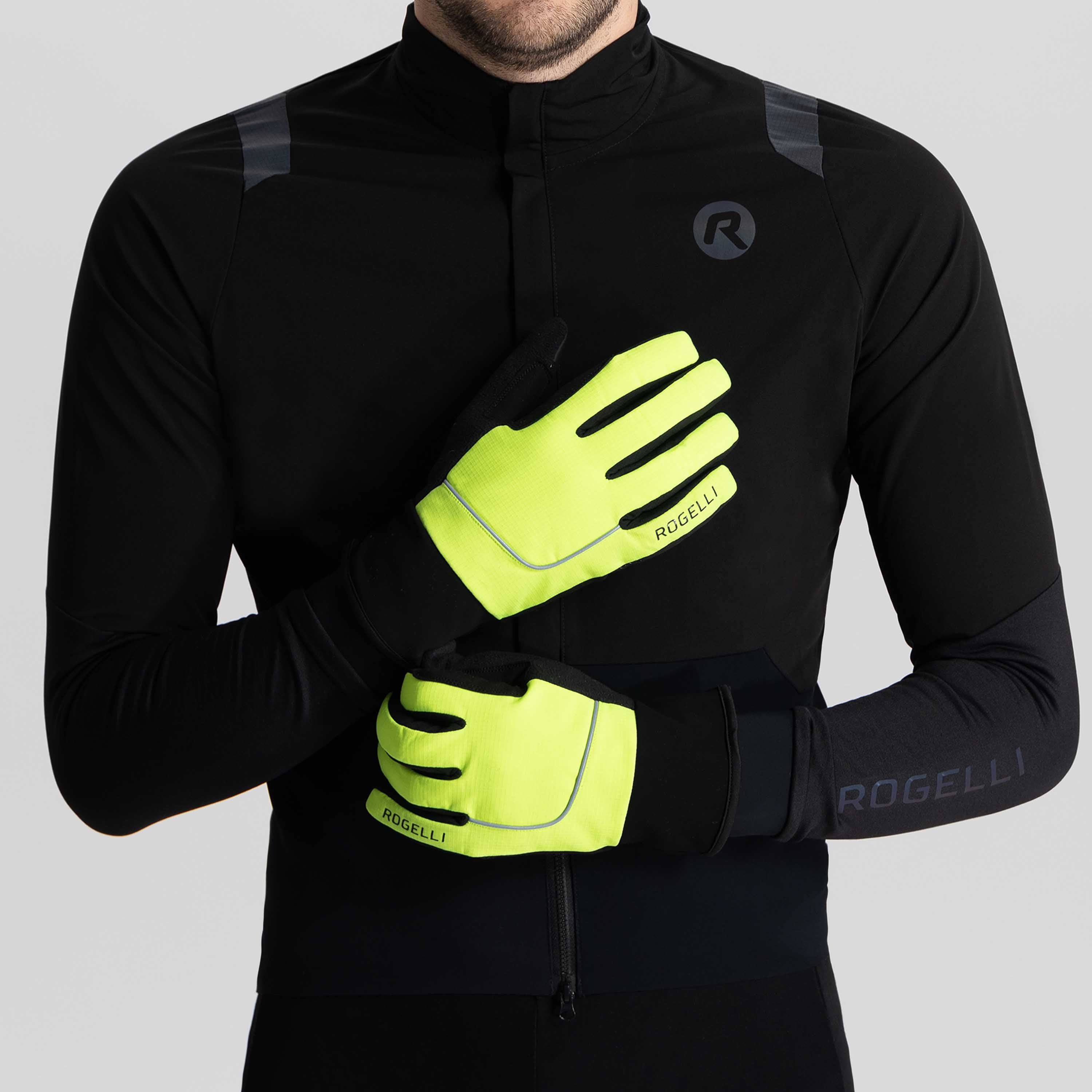 Essential Winter bicycle gloves Men - Neon yellow