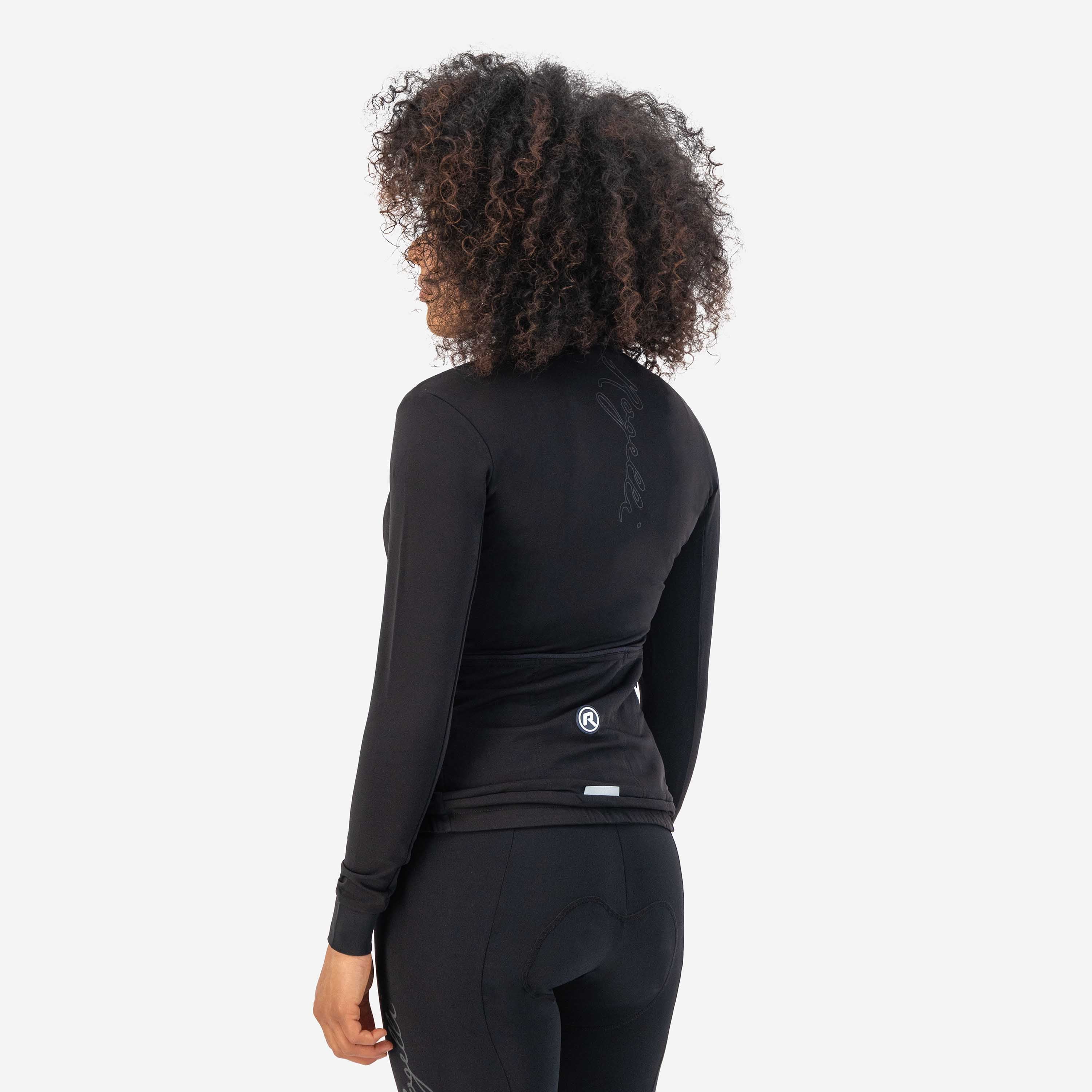 Distance Fietsshirt Lange Mouw Dames - Zwart