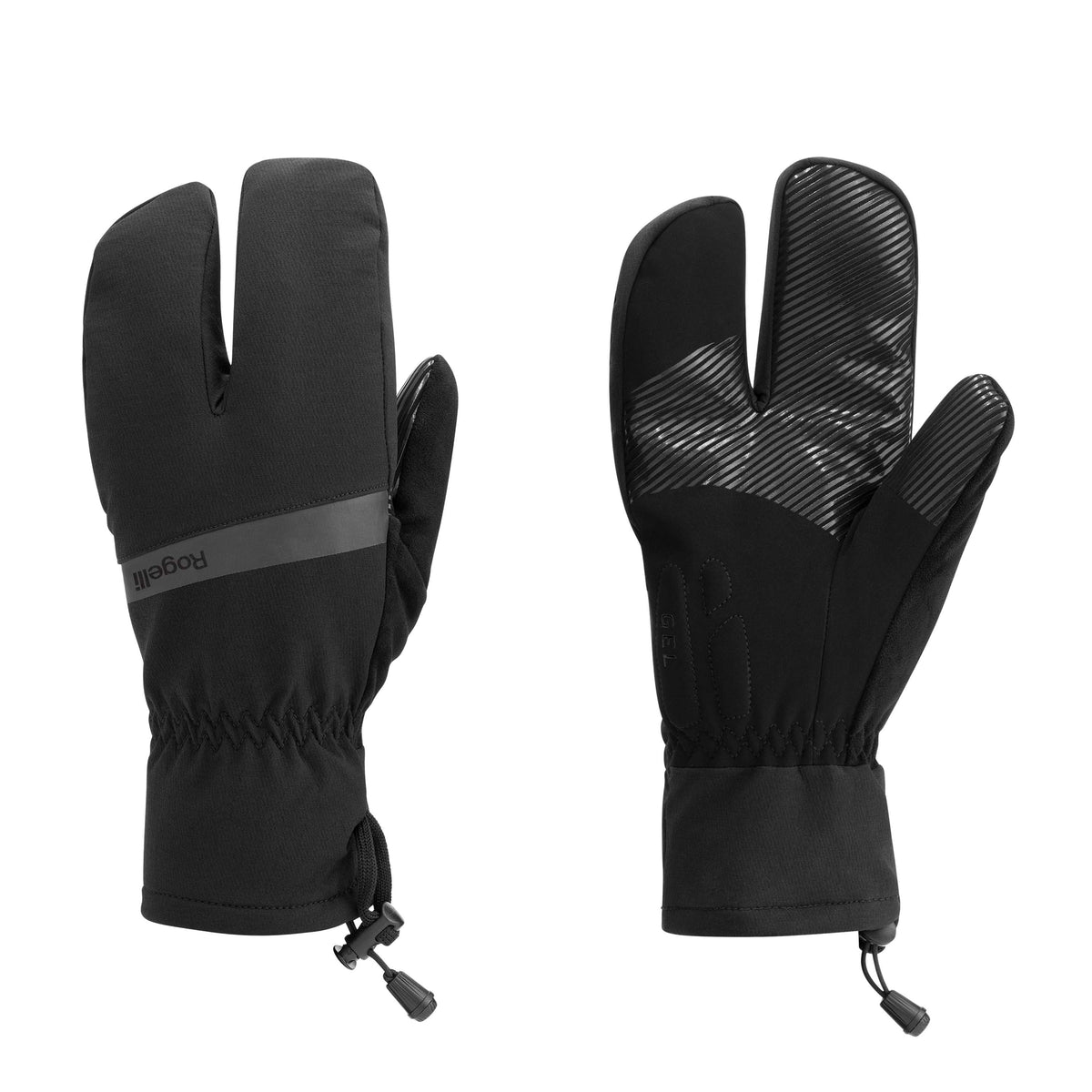 Rogelli Nova Lobster Deep Winter fietshandschoenen winter heren zwart.
