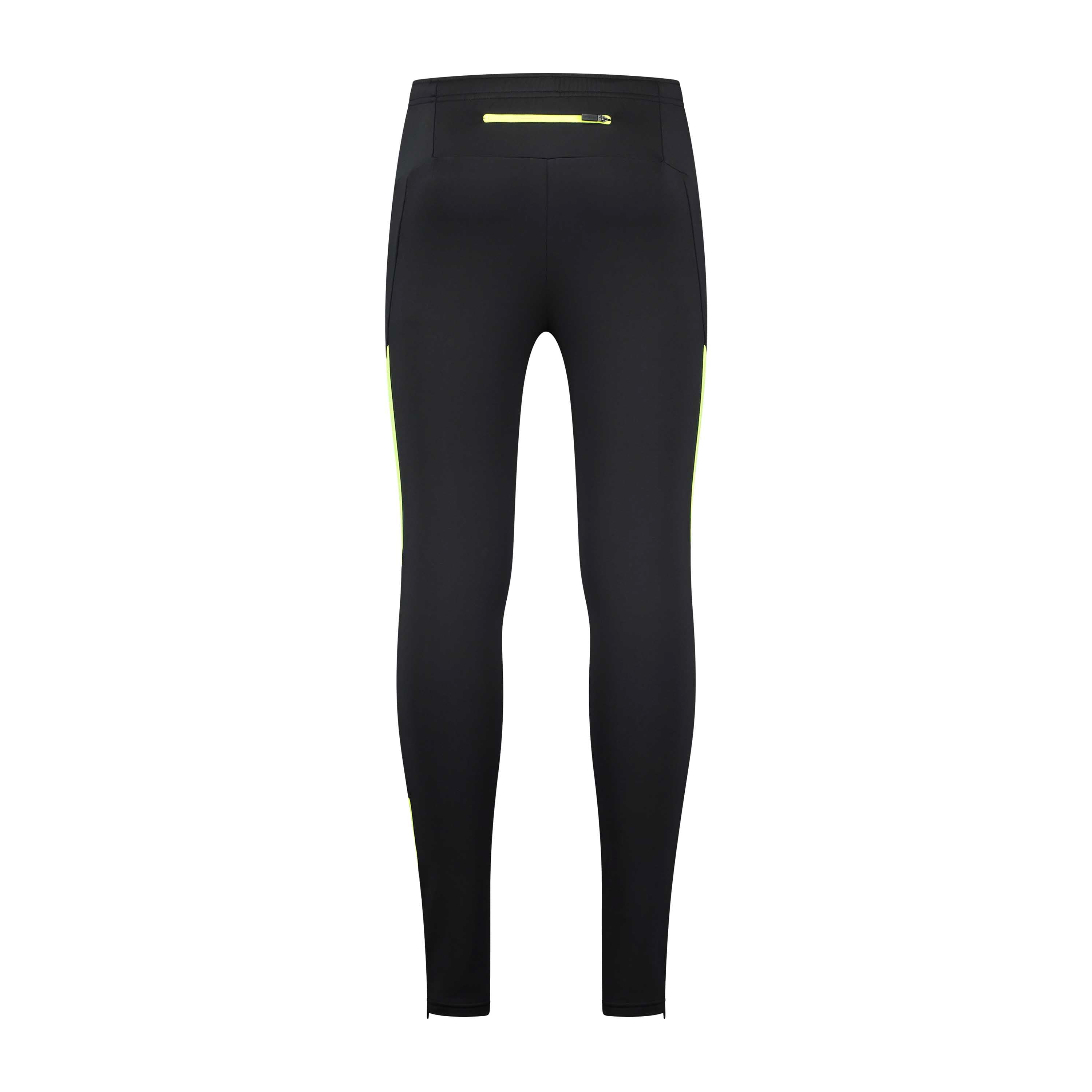 Core Long lined running Men - Black/neon yellow