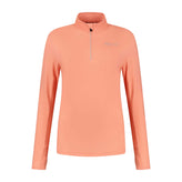Core Lauftop Langarm 1/2 Reißverschluss Damen - Koralle