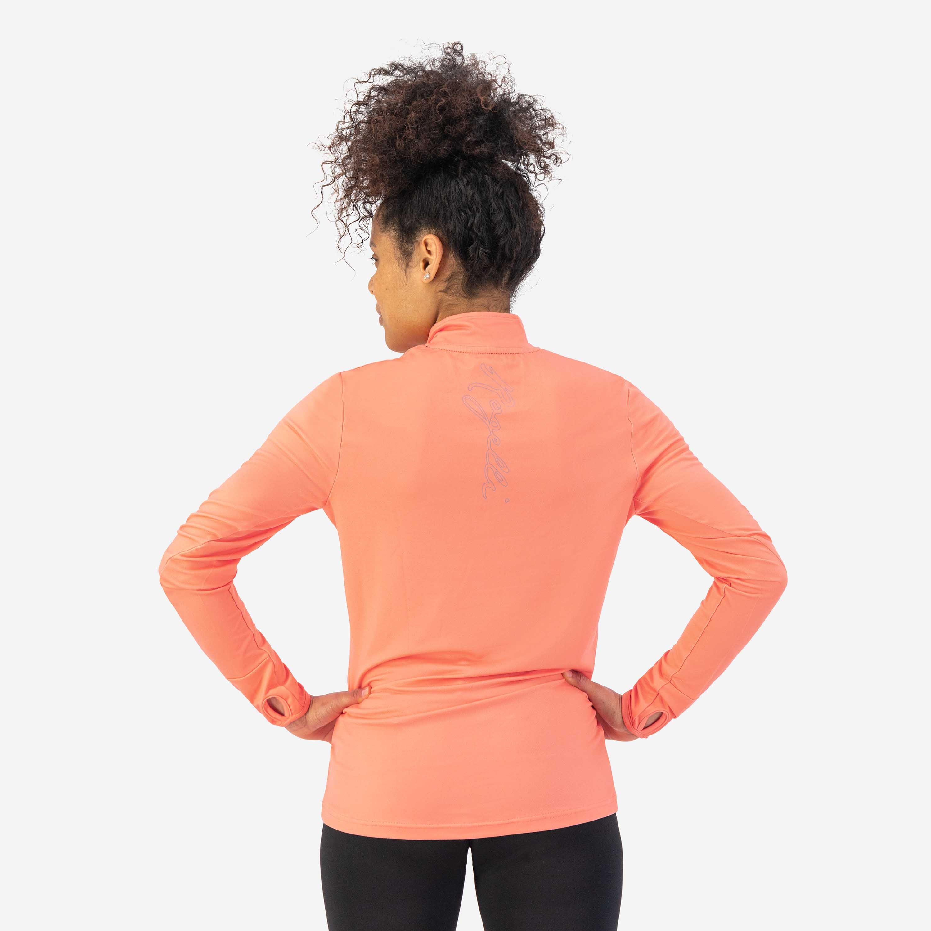 Core Running top long sleeve 1/2 ZIP Ladies - Coral