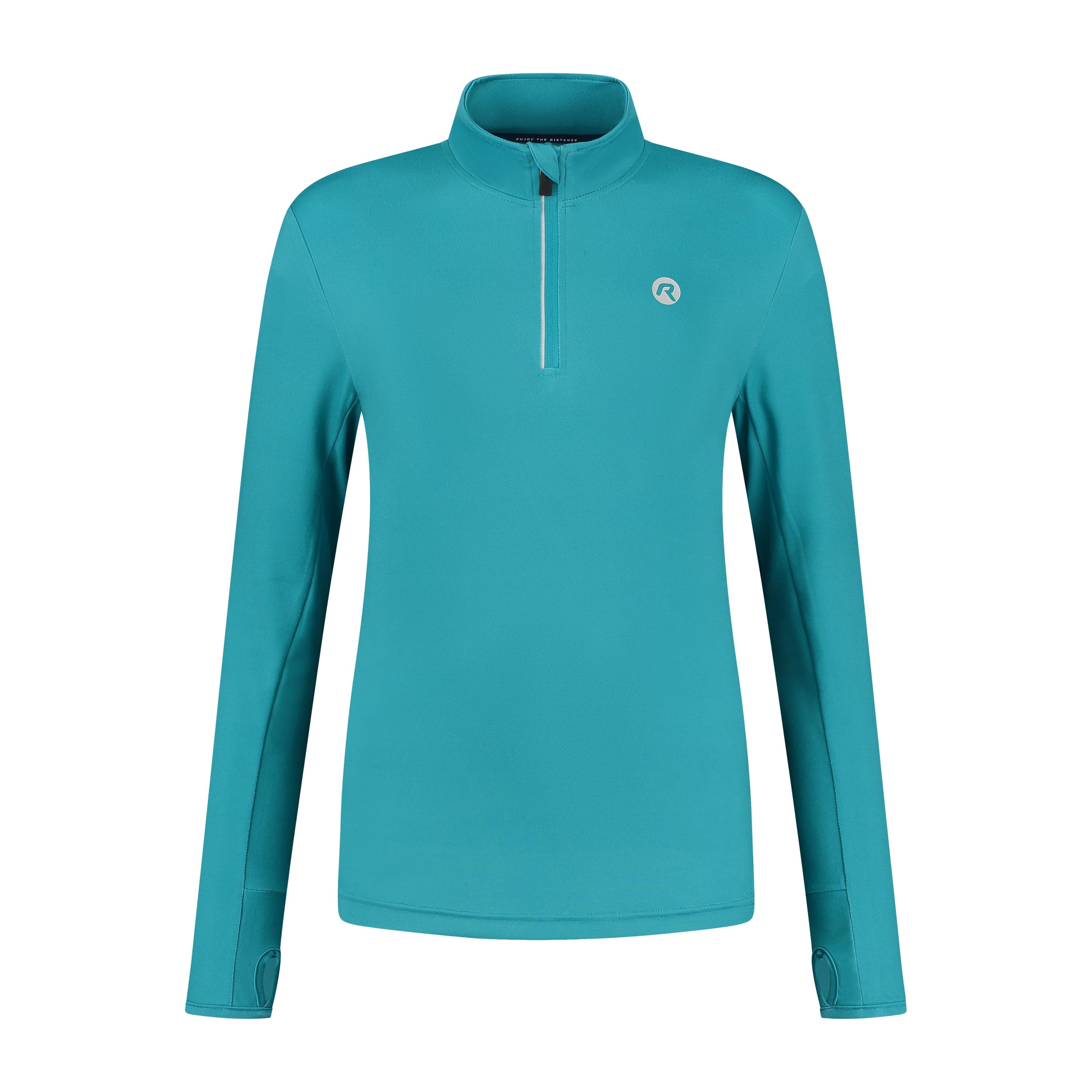 Core Running top Long sleeve 1/2 ZIP Ladies - Turquoise
