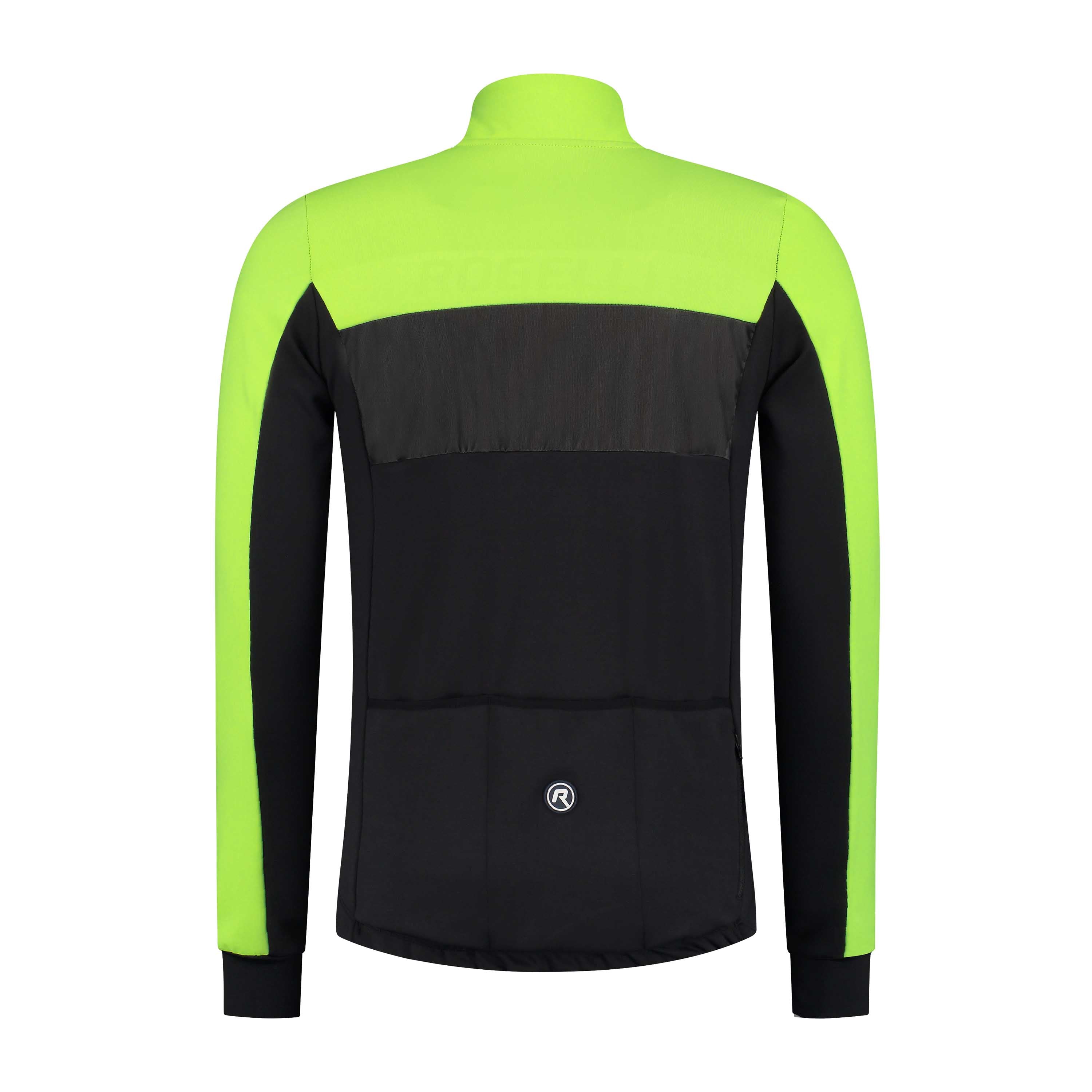 Attq Winter Fietsjack Heren - Zwart/Fluor Geel