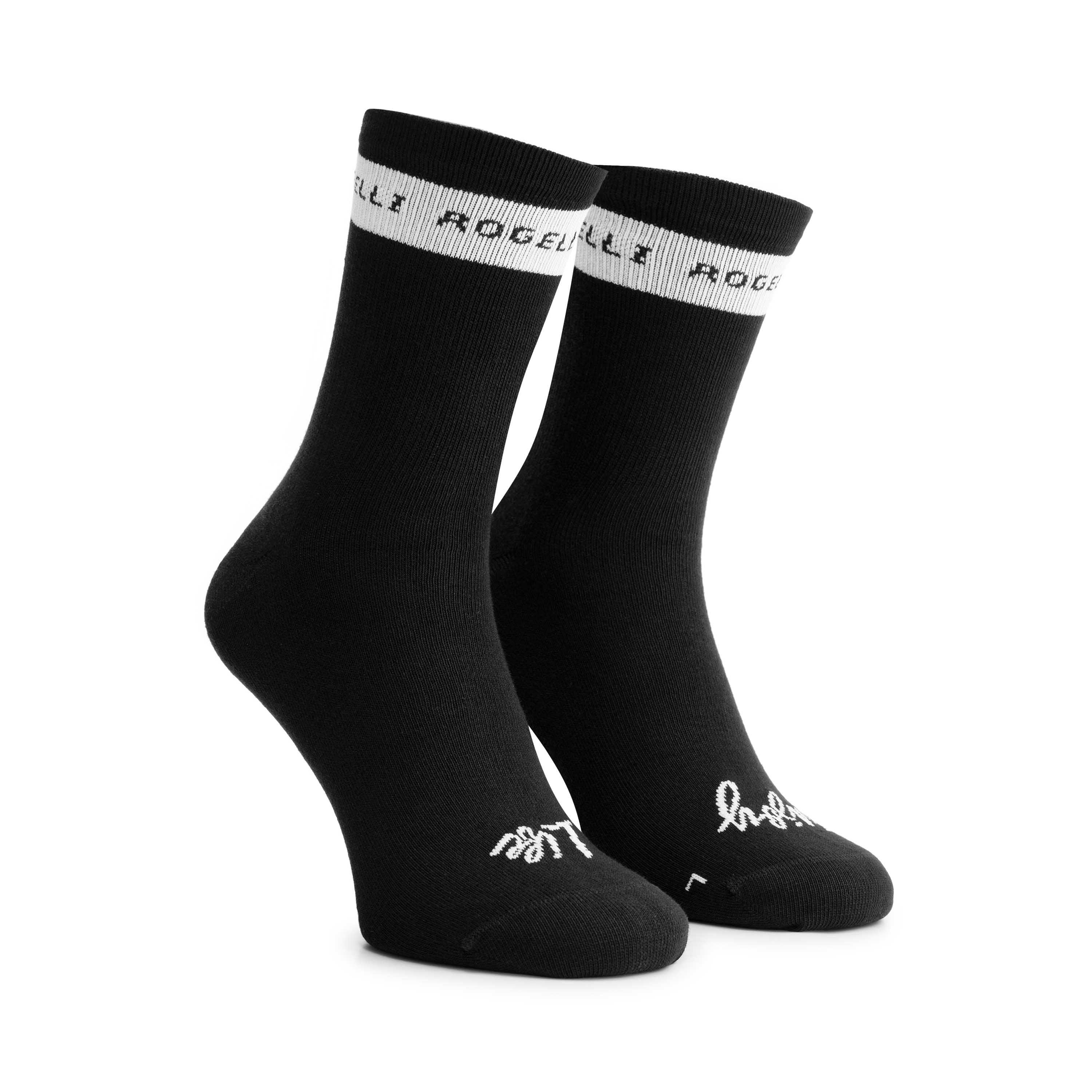Stripe Casual Socks - Black/White