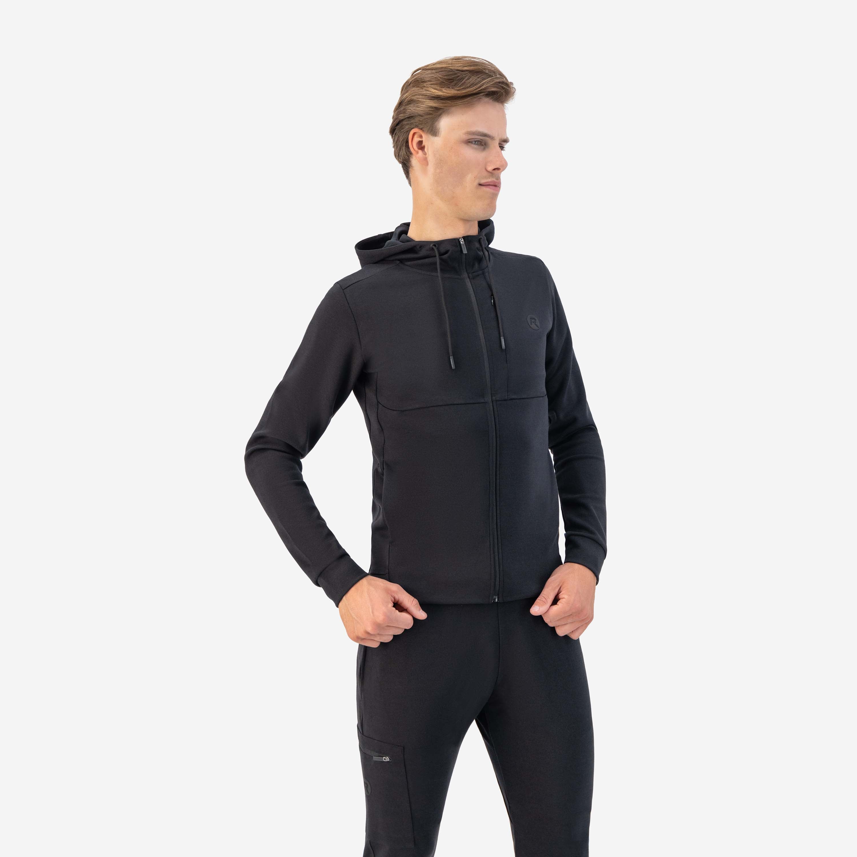Training II cardigan with hood Men - Black