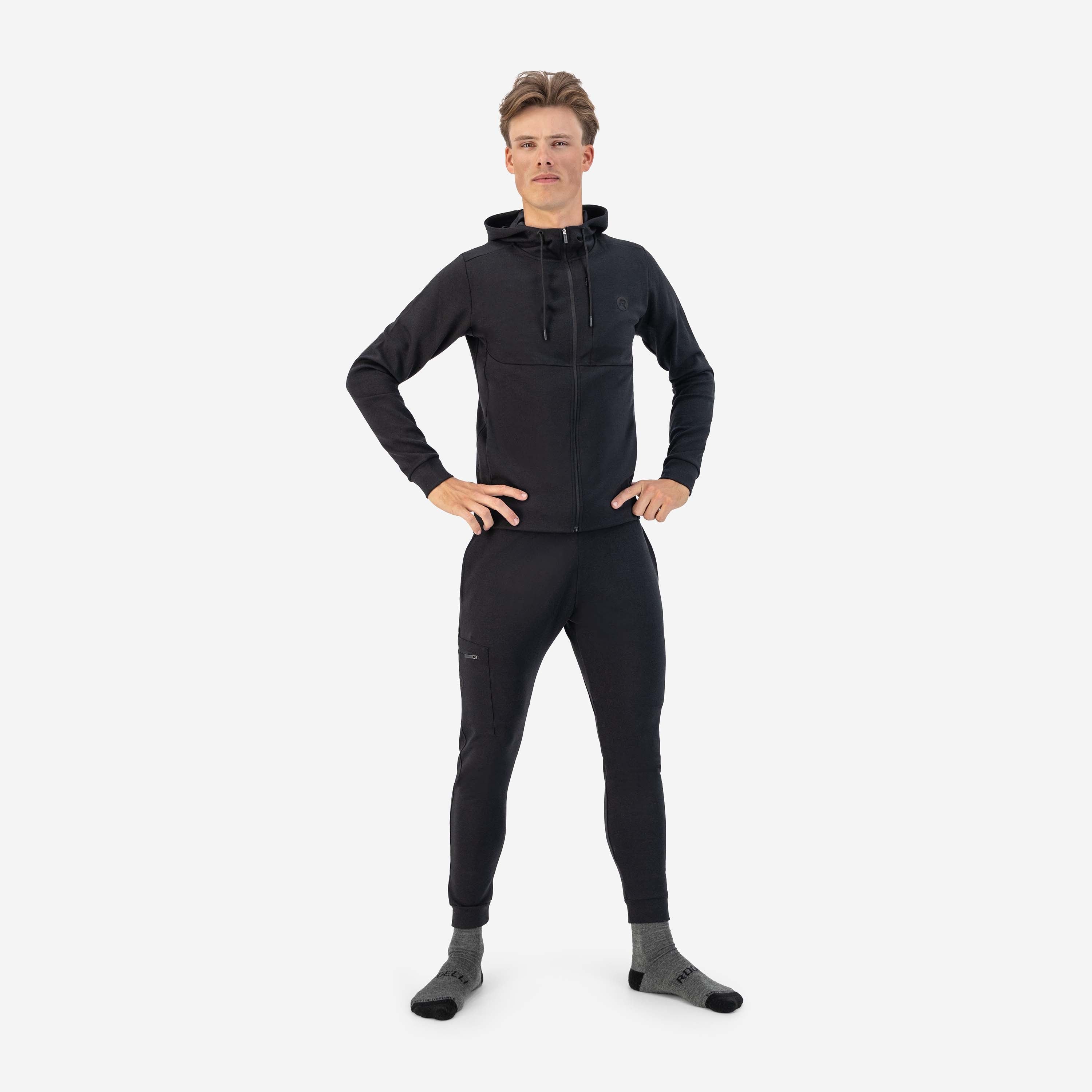 Training II cardigan with hood Men - Black