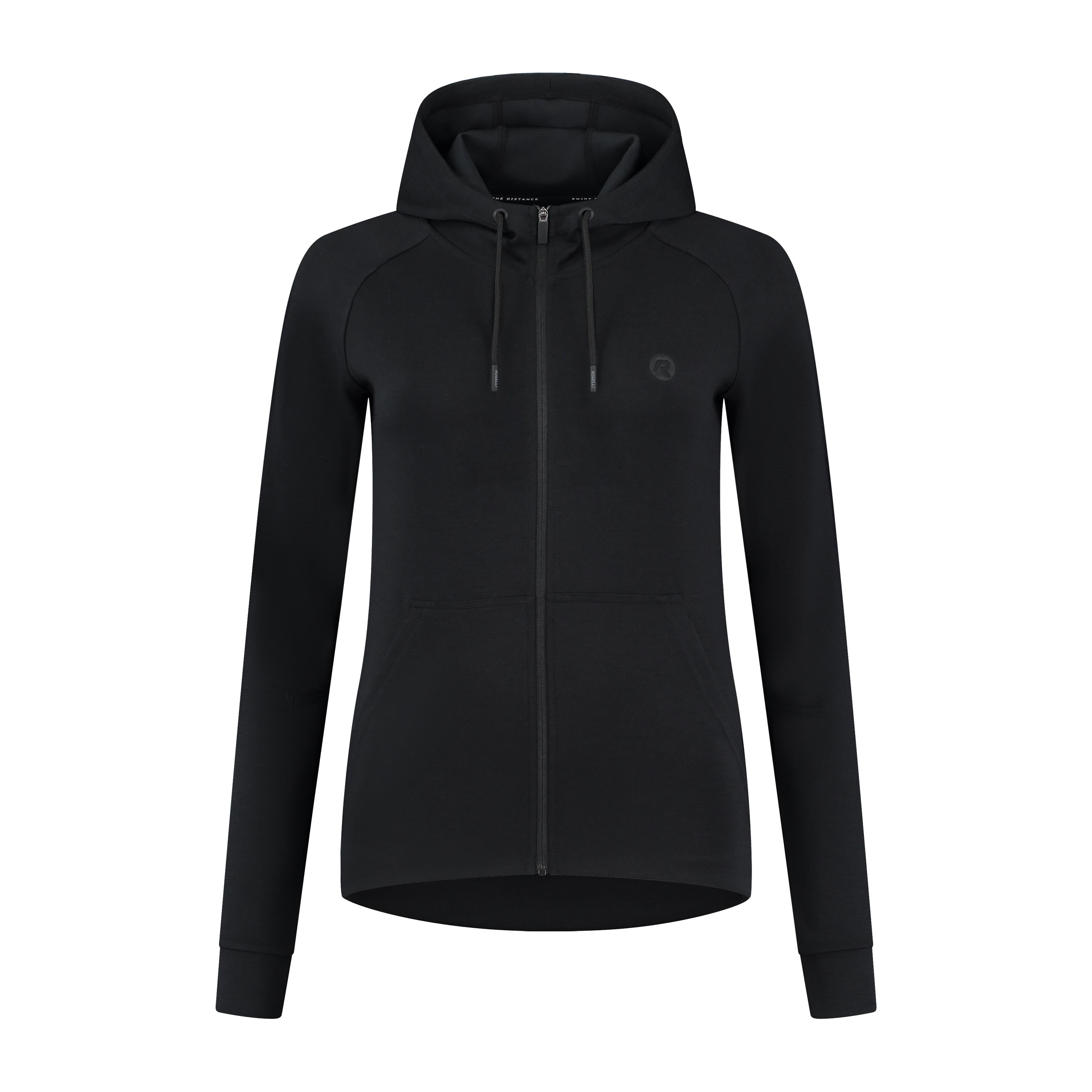 Training II cardigan with hood ladies - Black