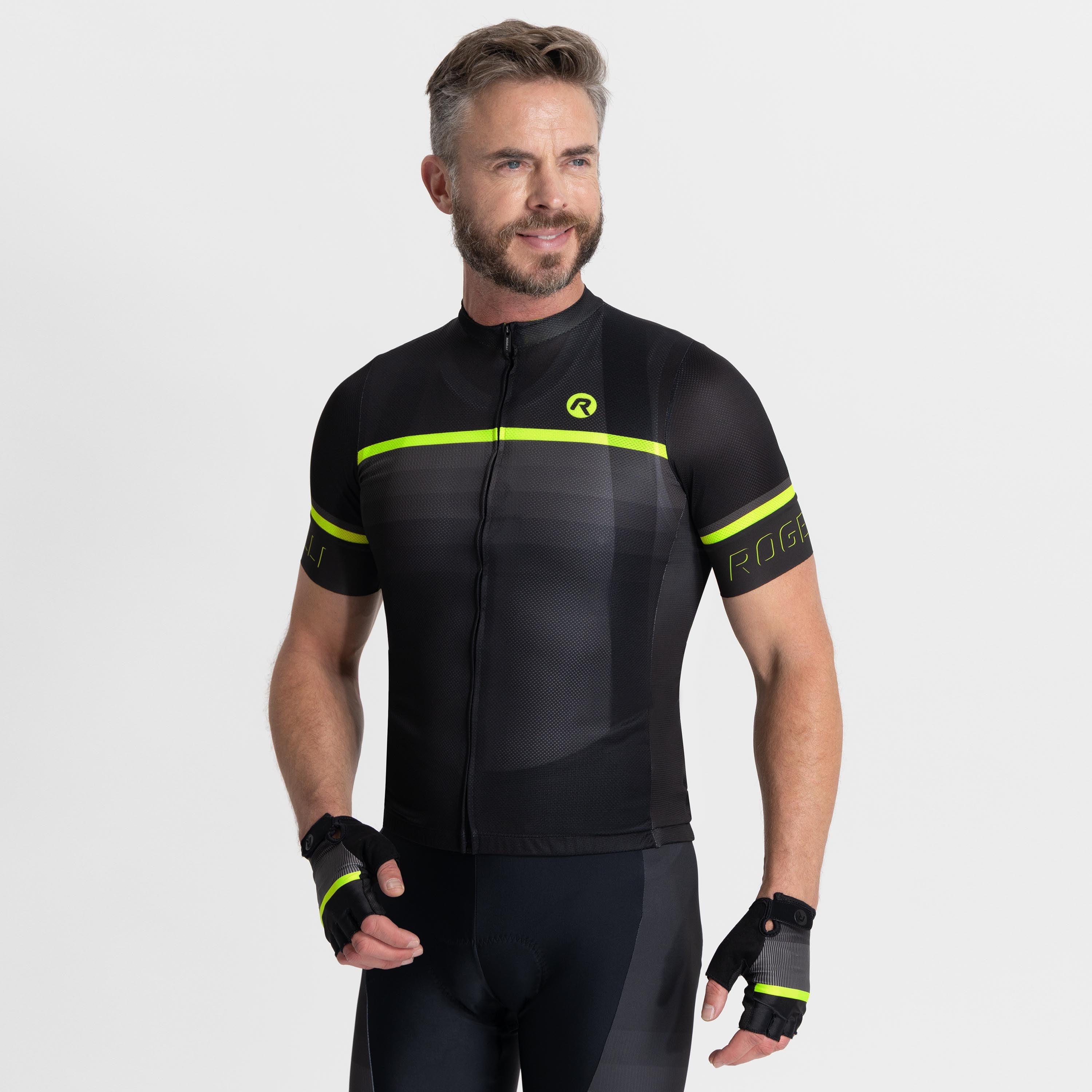 Hero II bicycle shirt Men - black/gray/neon yellow