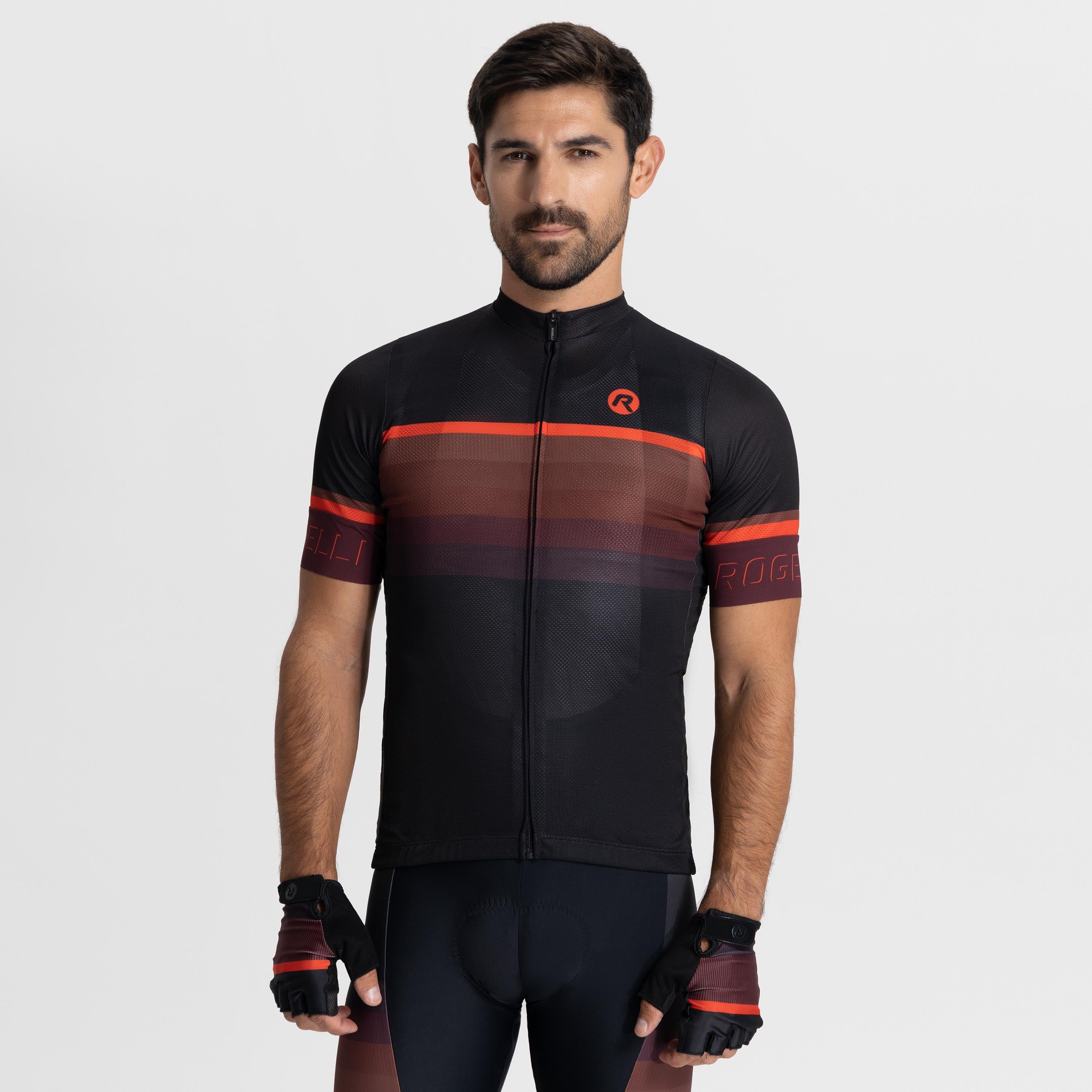 Hero II bicycle shirt Men - Black/Bordeaux/Red