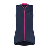 Essential Fietsshirt Zonder Mouw Dames - Donkerblauw/Roze