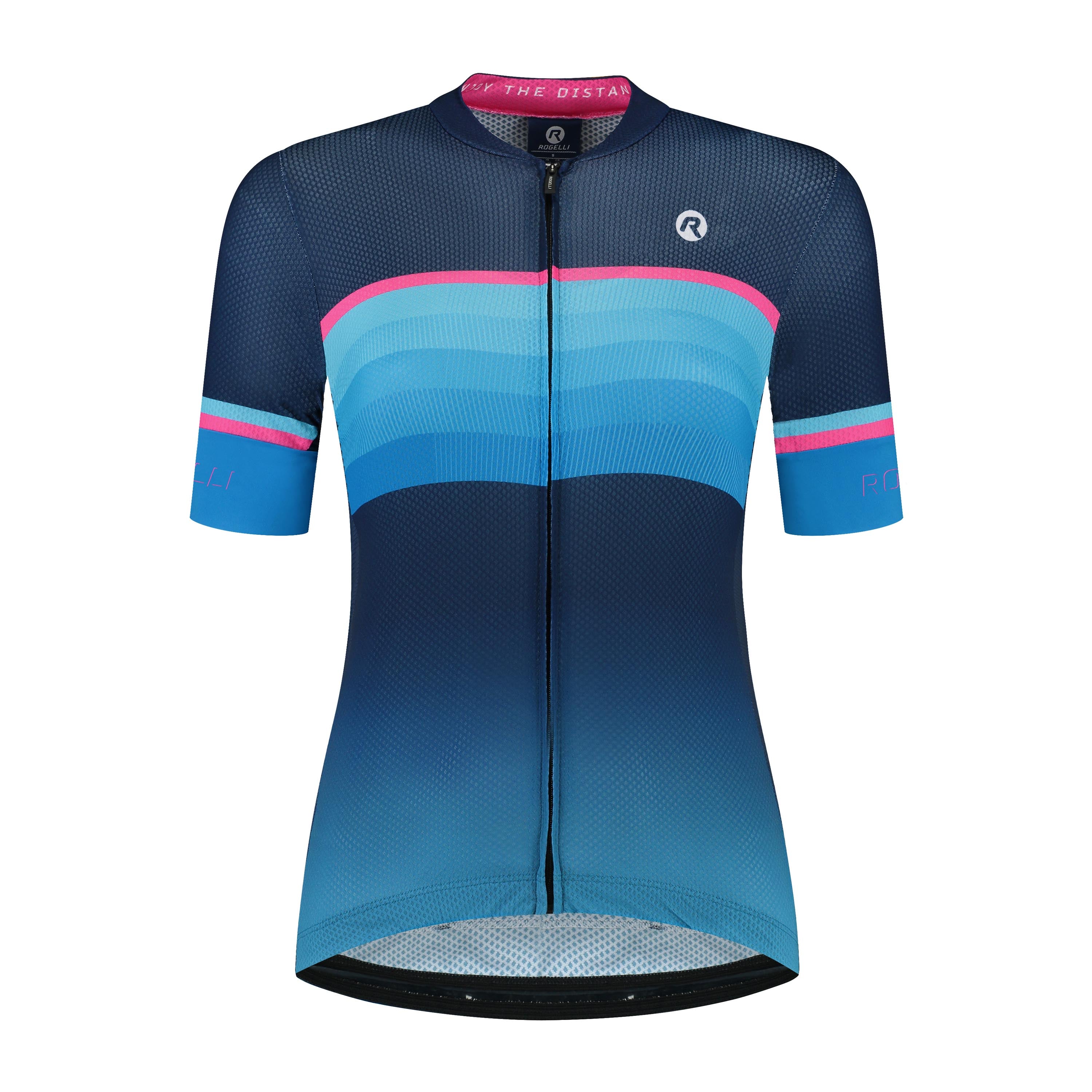 Impress II Fietsshirt Dames - Blauw/Zwart/Roze