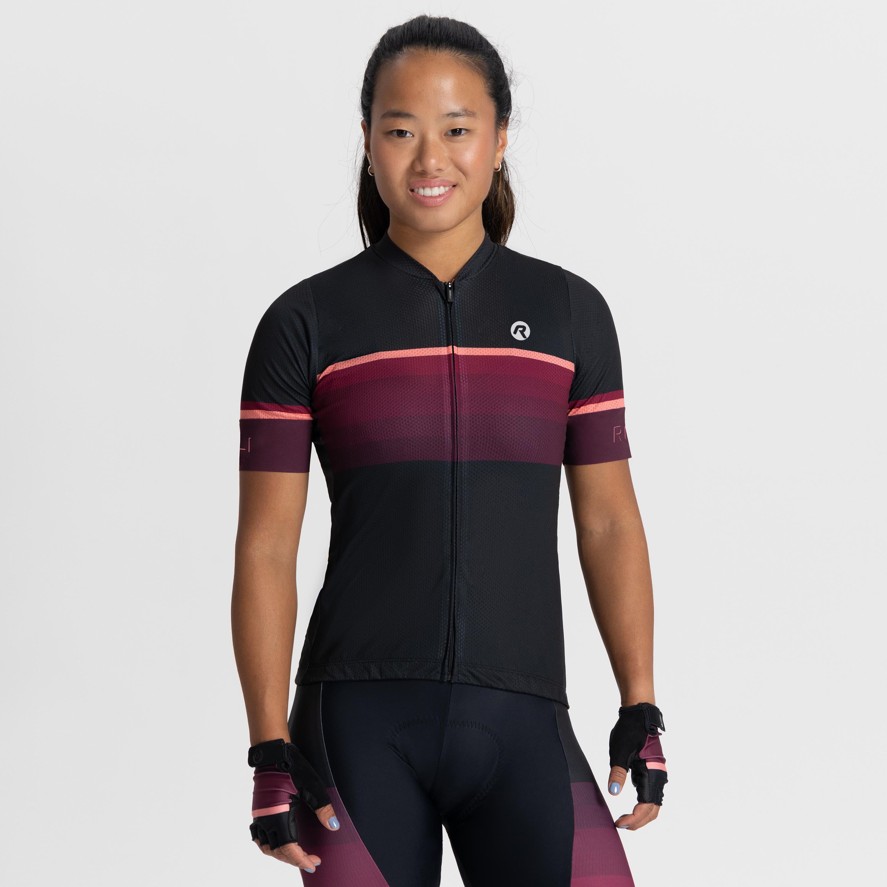 Impress II Fietsshirt Dames - Bordeaux/Koraal