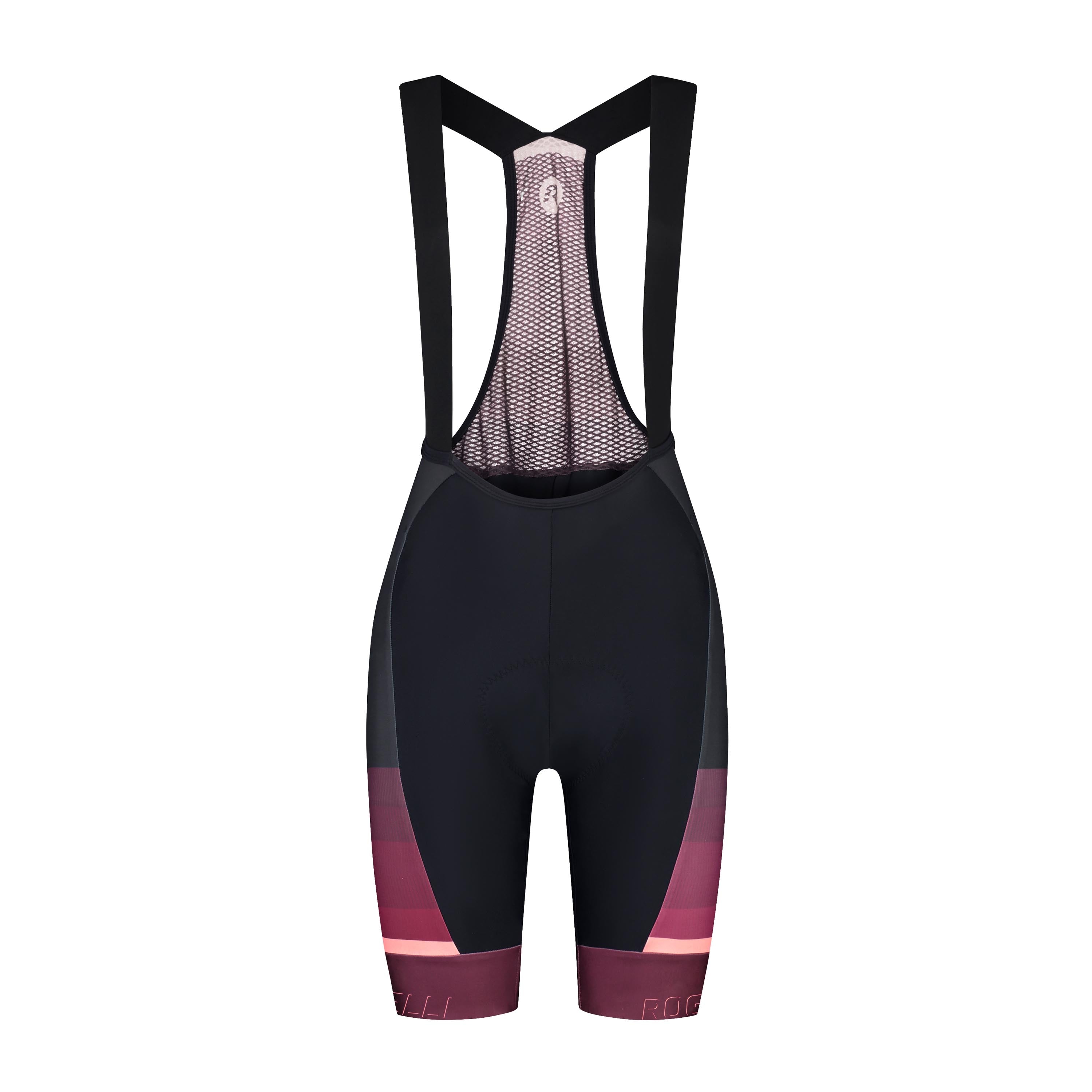 Impress II Fietsbroek Dames - Zwart/Bordeaux/Koraal