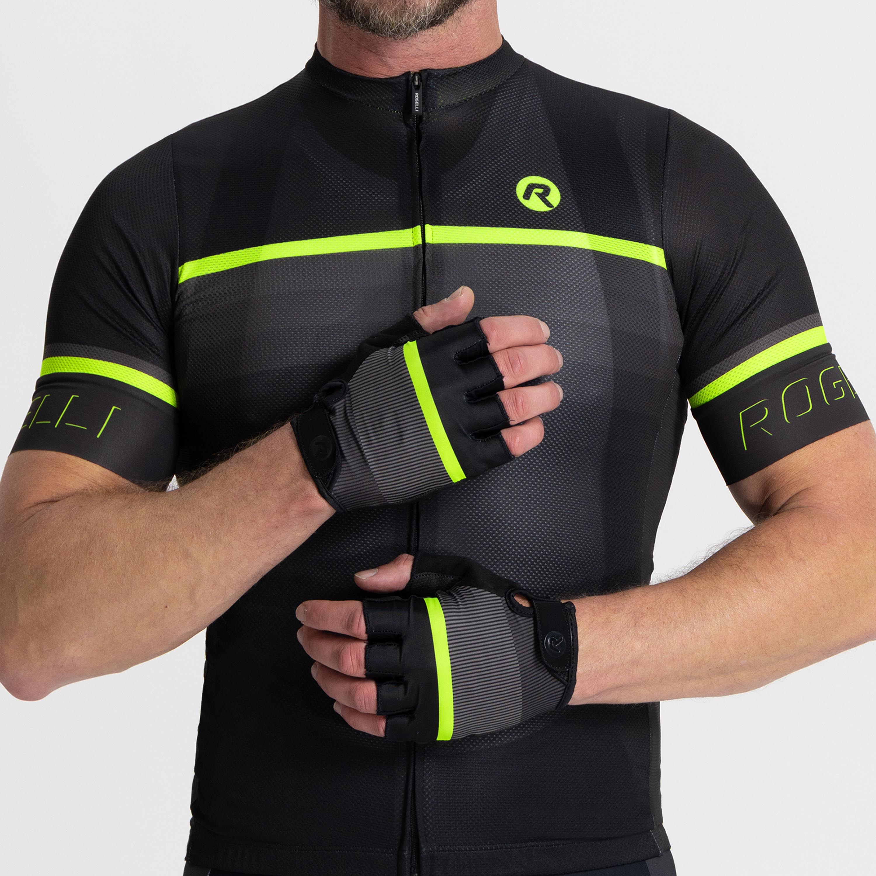 Hero II Fietshandschoenen Heren - Zwart/Grijs/Neon Geel