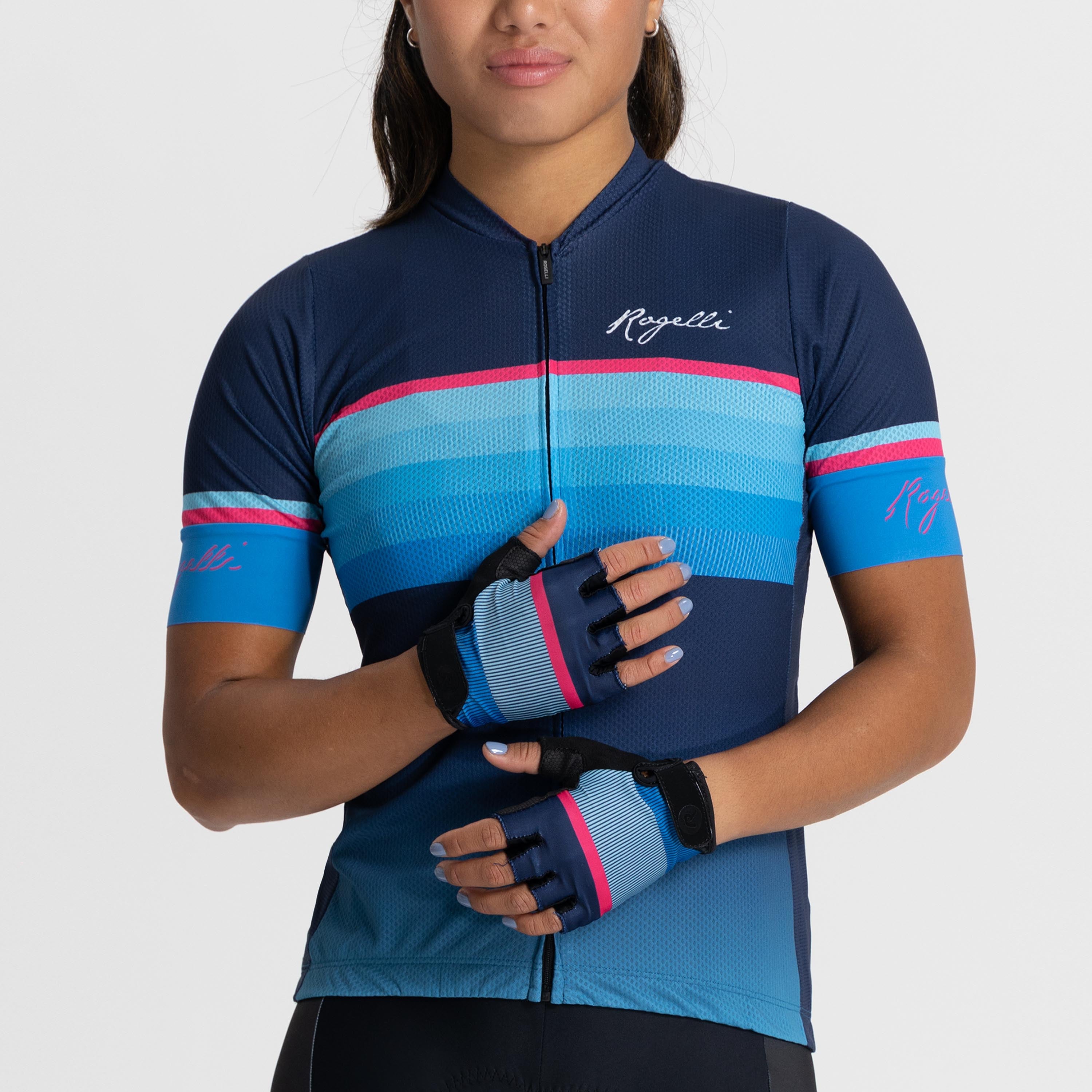 Impress II Fietshandschoenen Dames - Blauw/Zwart/Roze