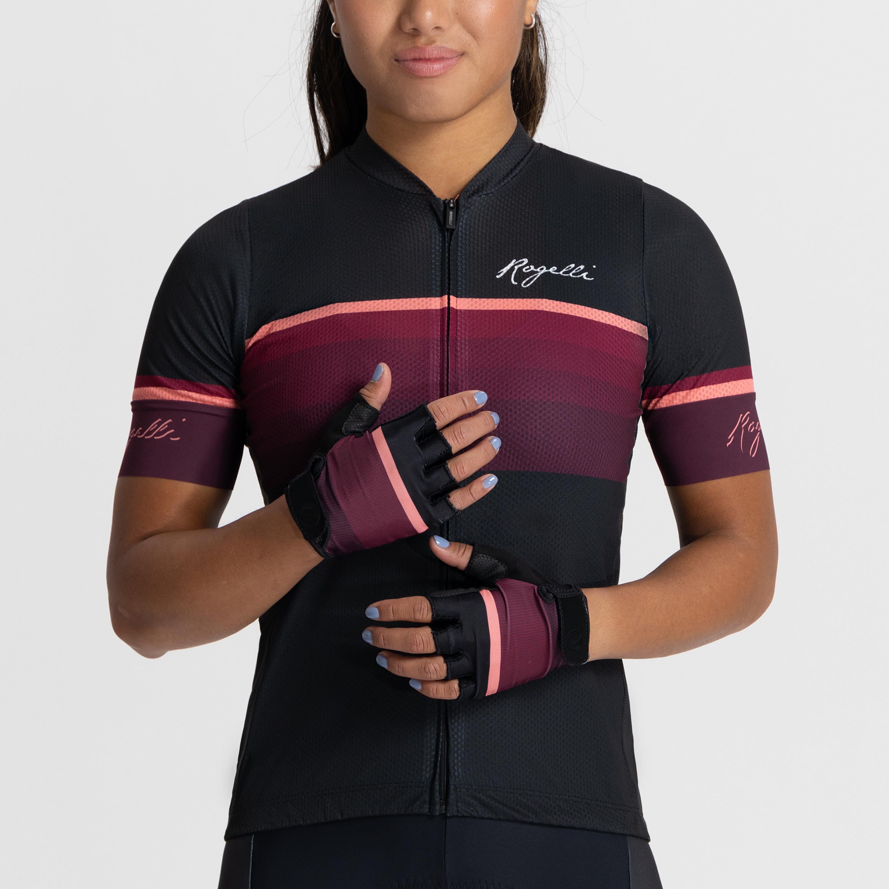 Impress II Cycling gloves Ladies - Bordeaux/Koraal
