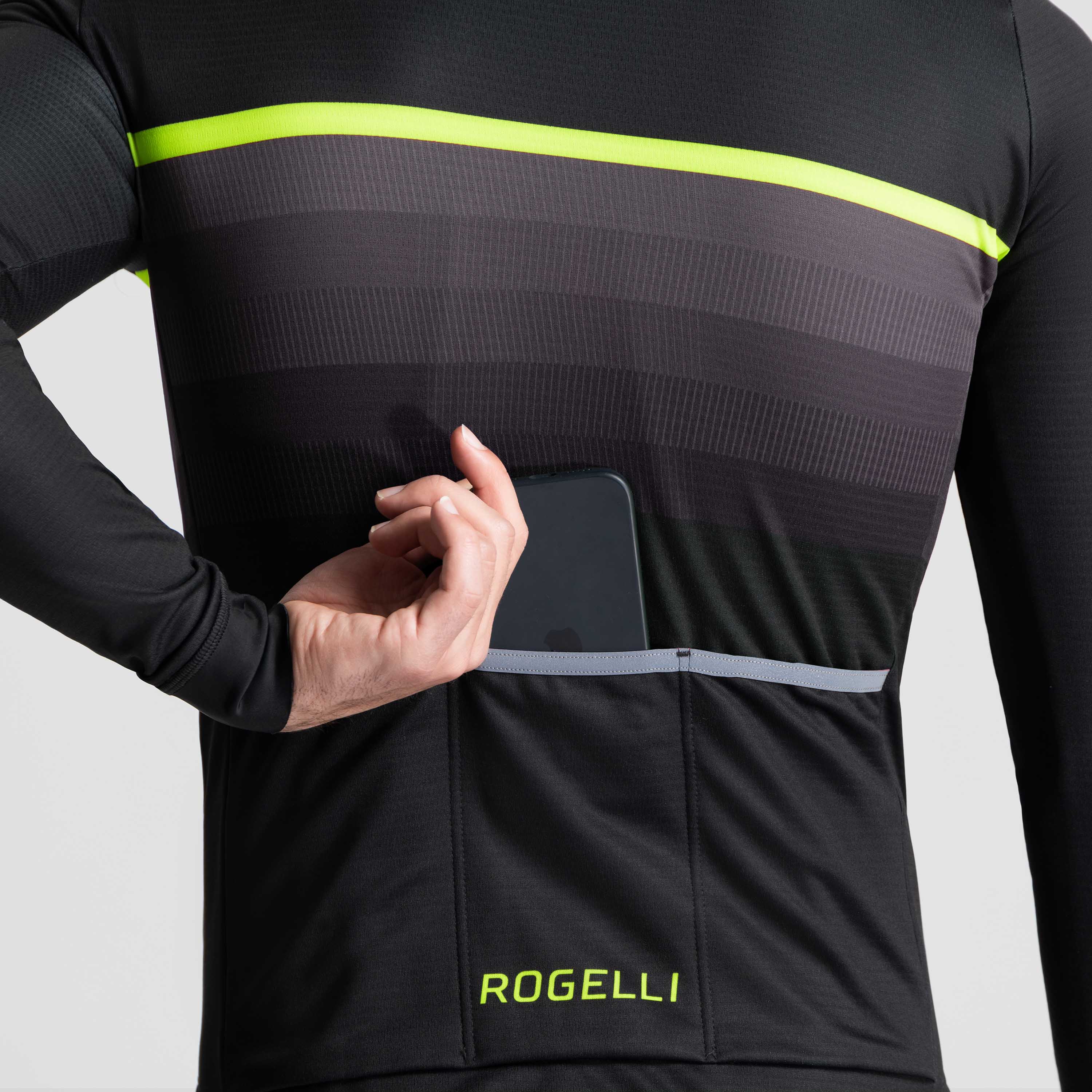Hero II bicycle shirt Long sleeve Men - Black/neon yellow