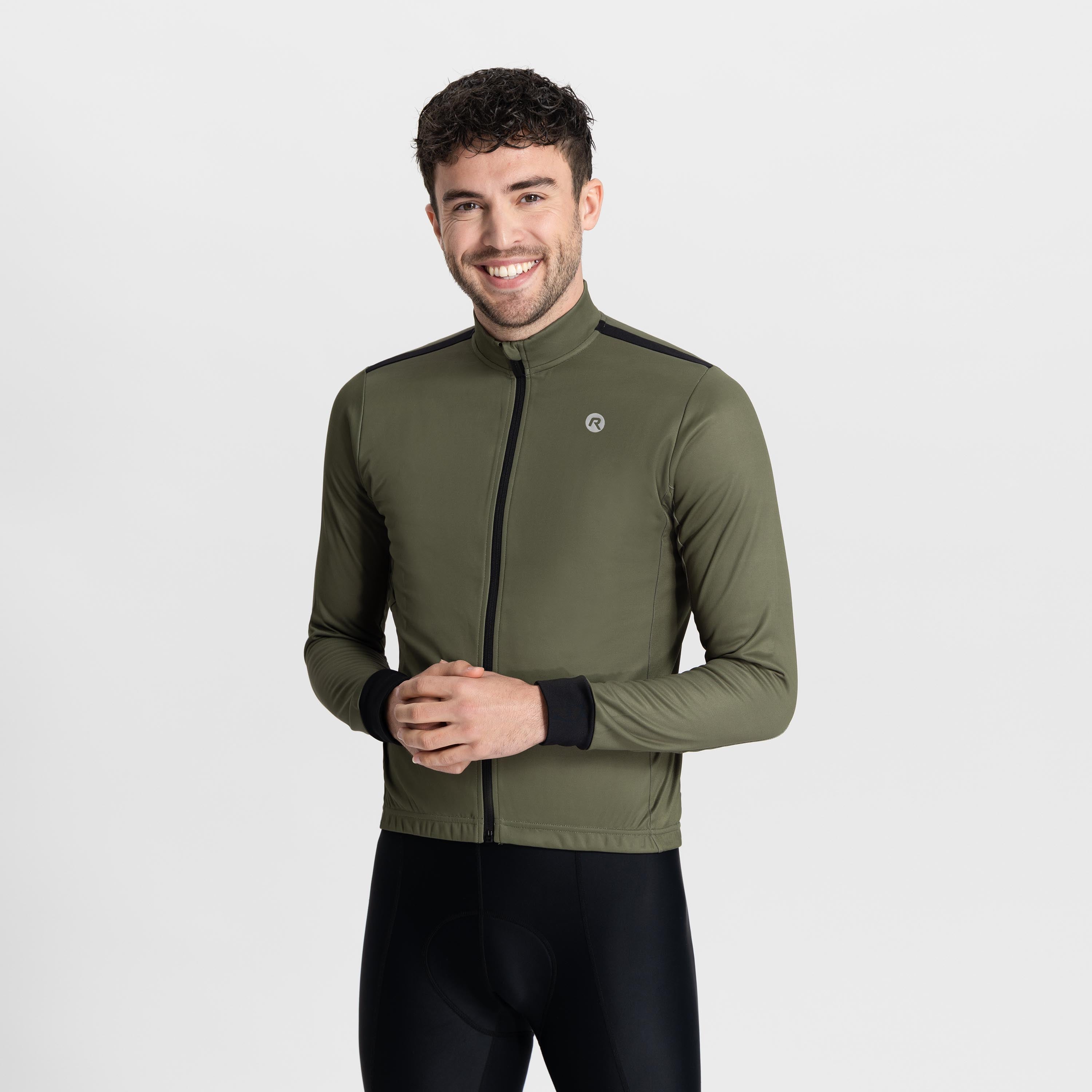 Core Fietsshirt Lange Mouw Heren - Legergroen
