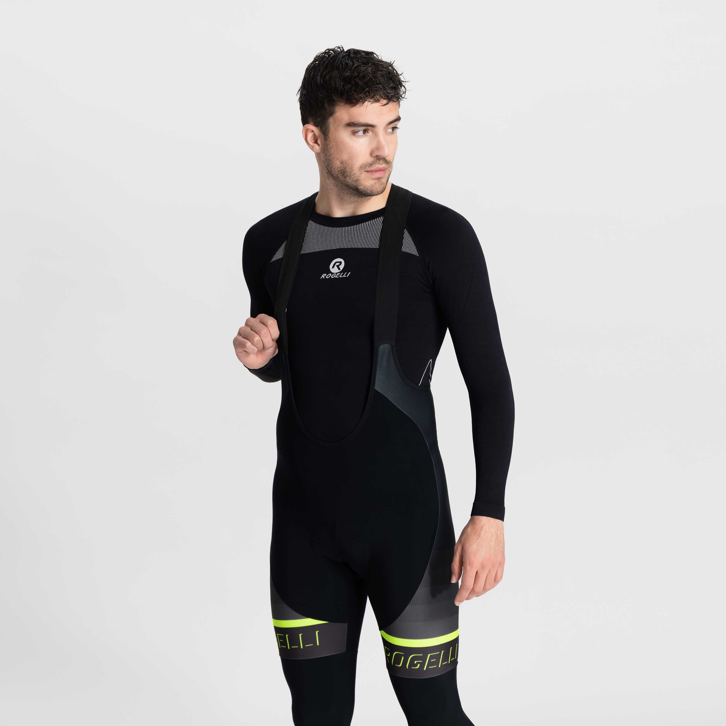 Hero II long cycling pants Men - Black/neon yellow