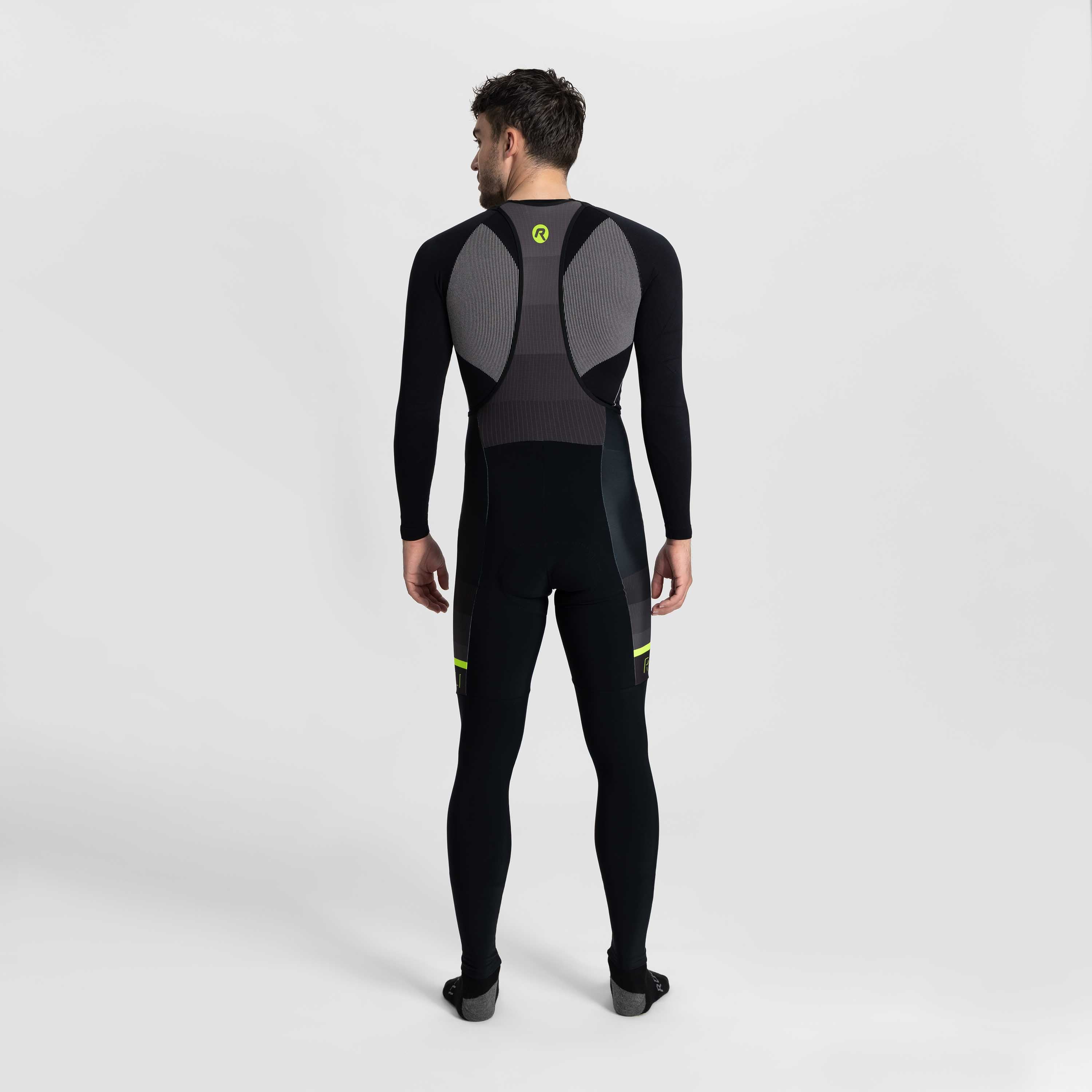 Hero II long cycling pants Men - Black/neon yellow