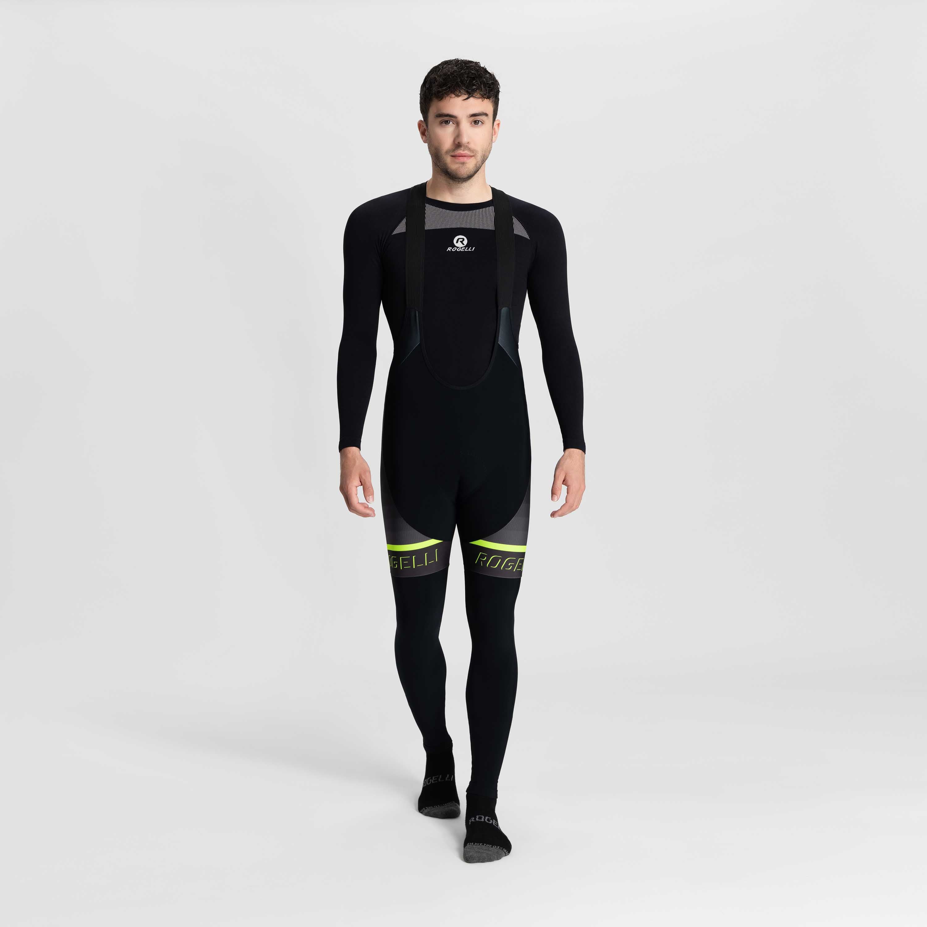 Hero II long cycling pants Men - Black/neon yellow