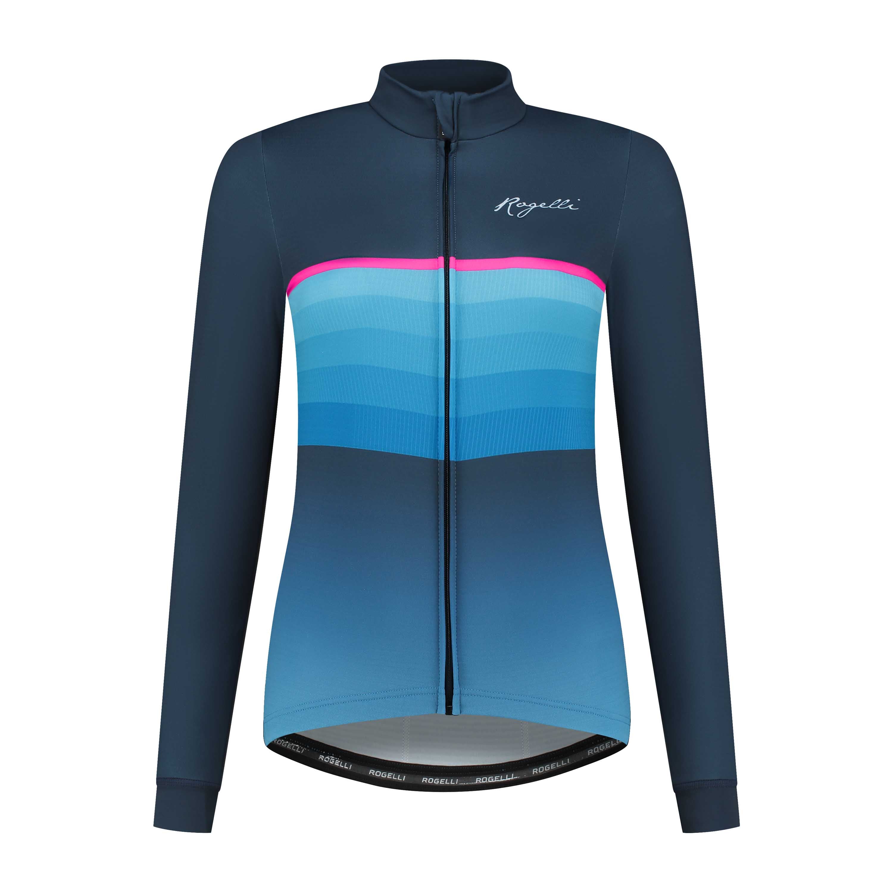 Impress II bicycle shirt Long sleeve ladies - Blue/Pink