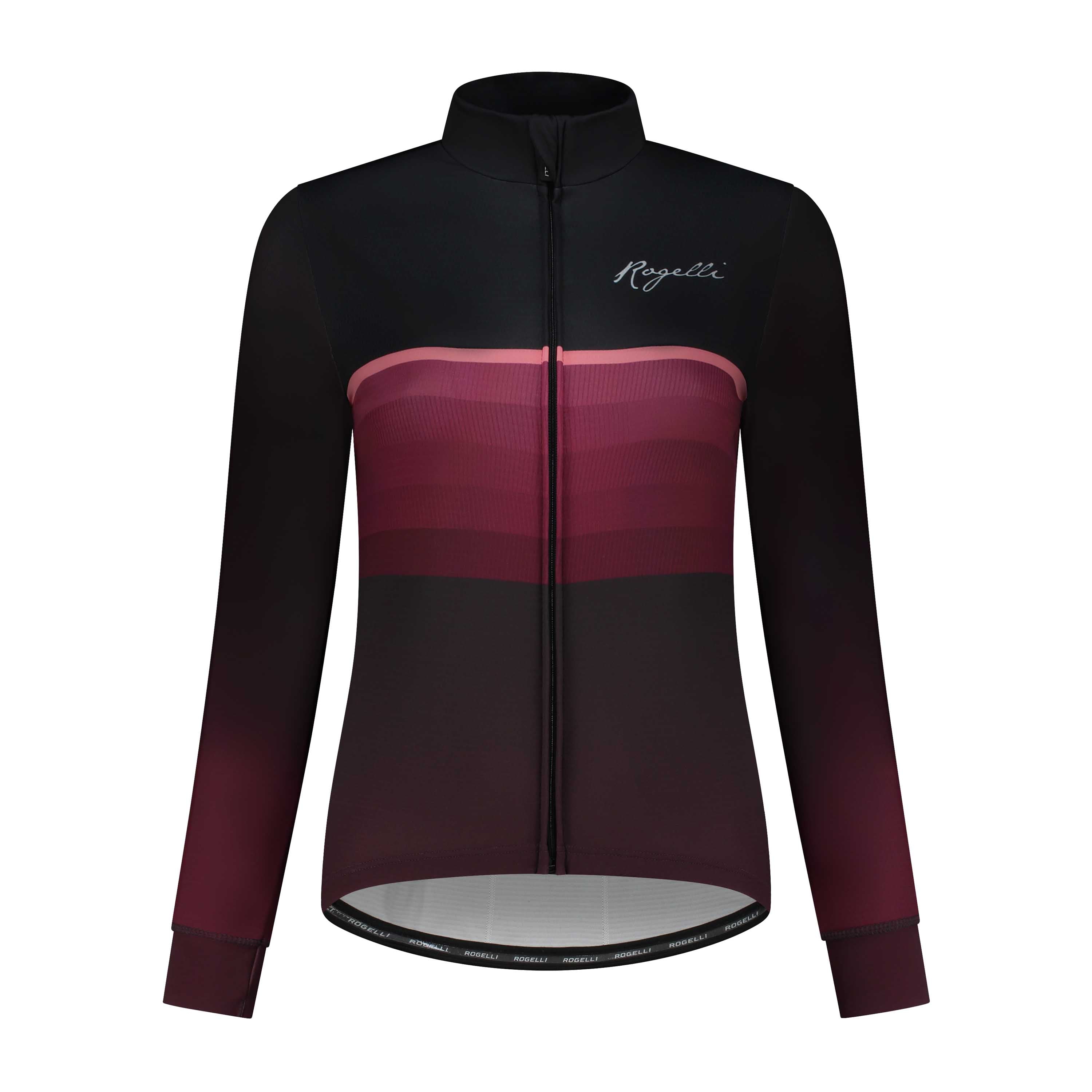 Impress II bicycle shirt Long sleeve ladies - Bordeaux/Coral