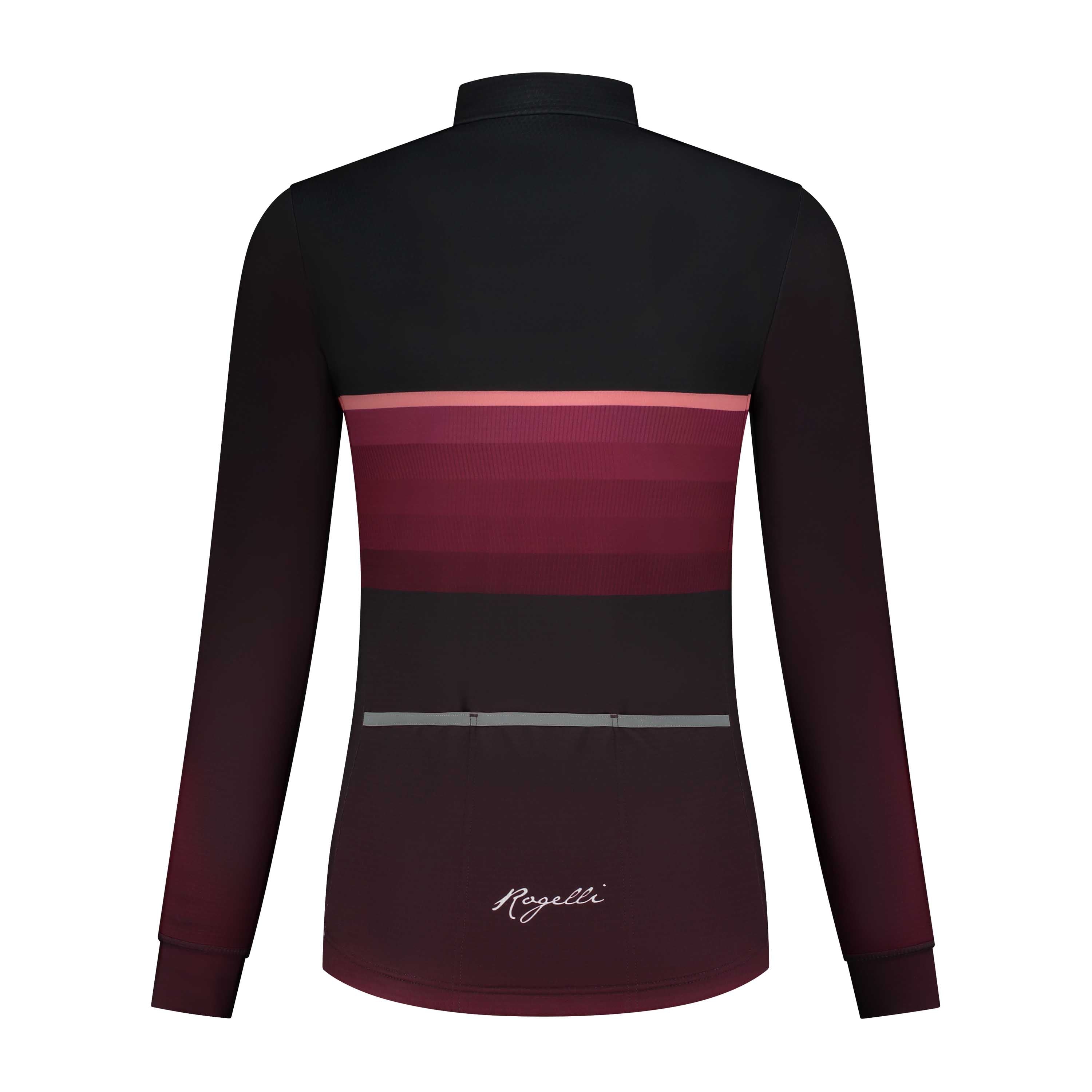 Impress II bicycle shirt Long sleeve ladies - Bordeaux/Coral