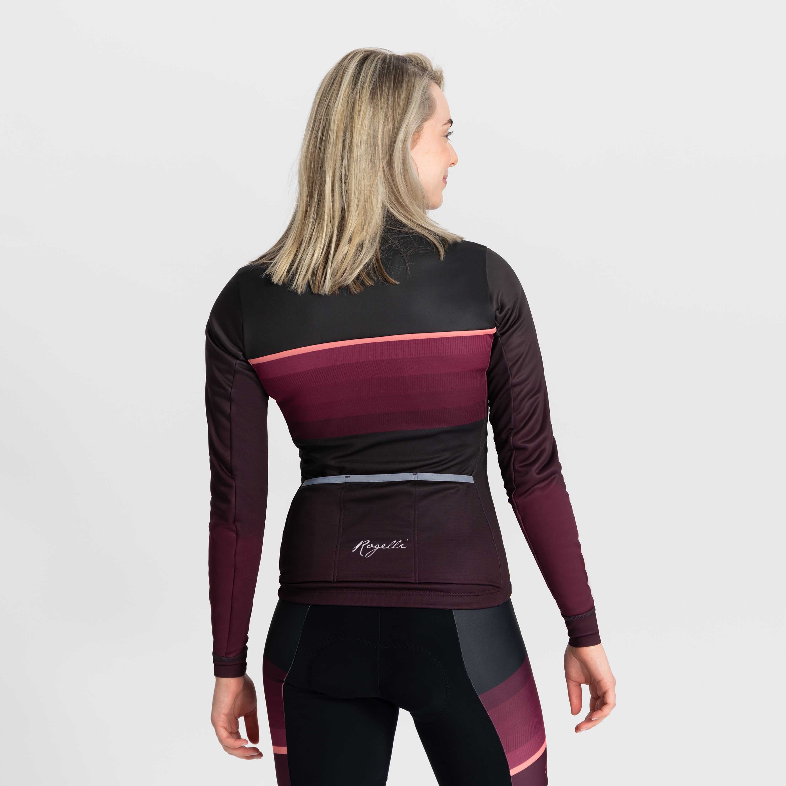 Impress II Winter Fietsjack Ladies - Bordeaux/Koraal