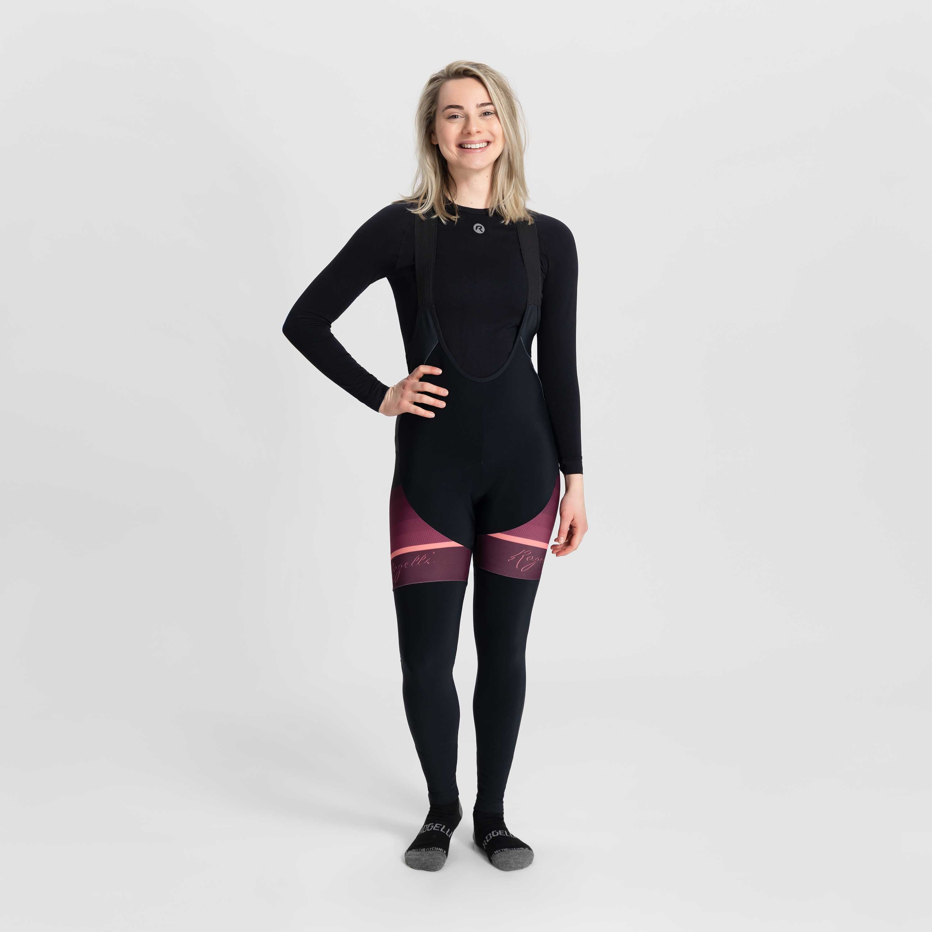 Impress II Long Cycling Pants Ladies - Black/Bordeaux/Coral