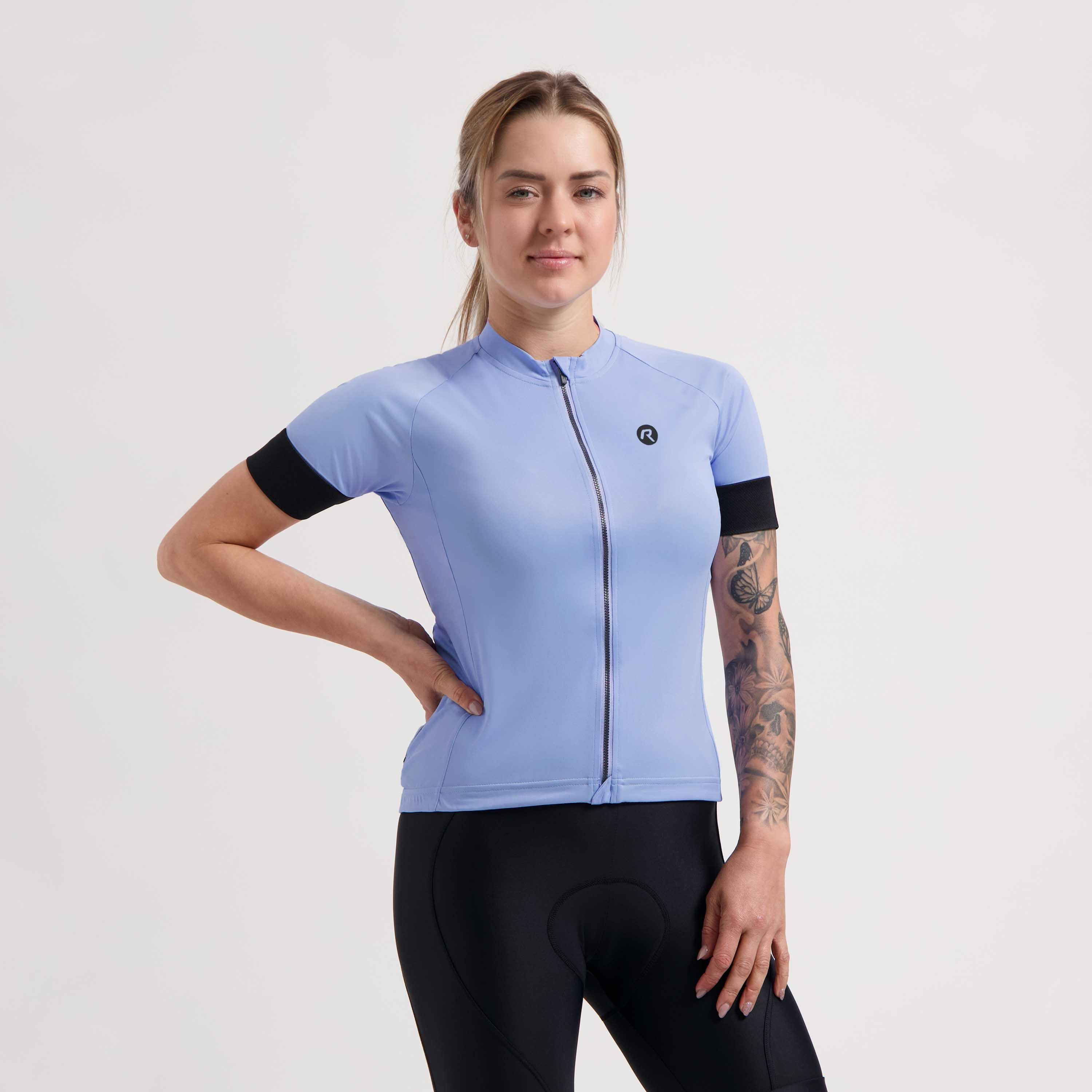 Modesta Fietsshirt Dames - Lila/Zwart