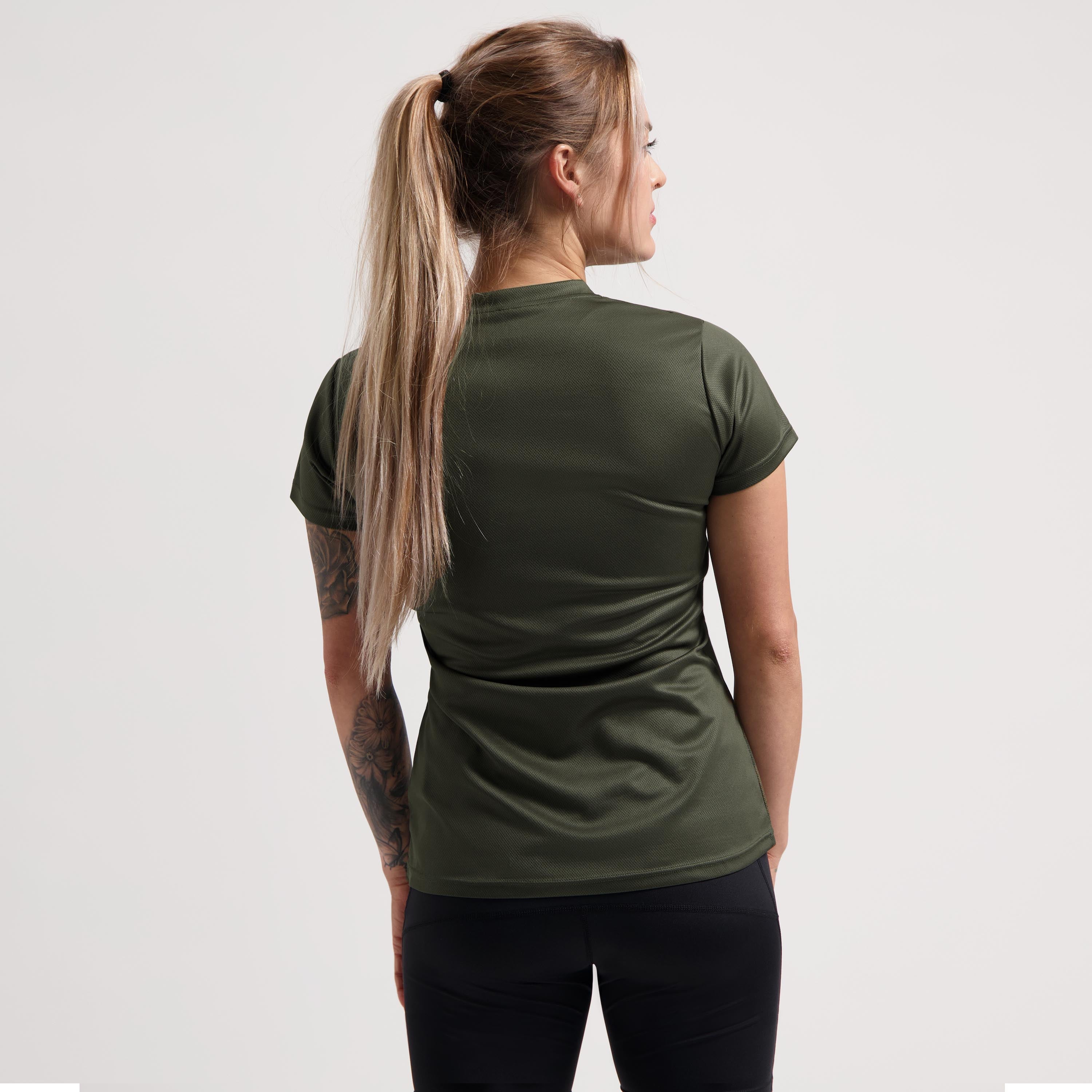 Promo running shirt ladies - Army green