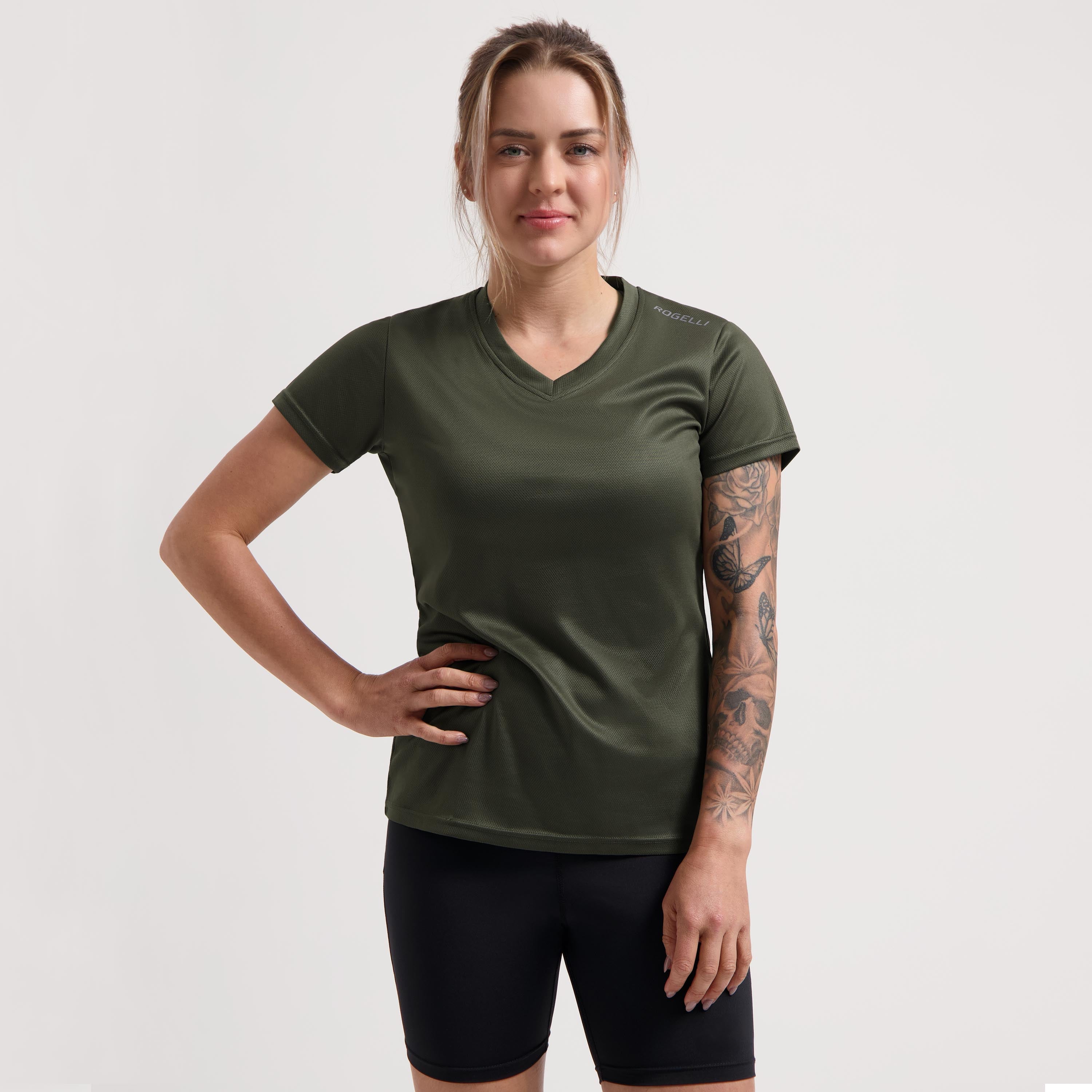 Promo running shirt ladies - Army green