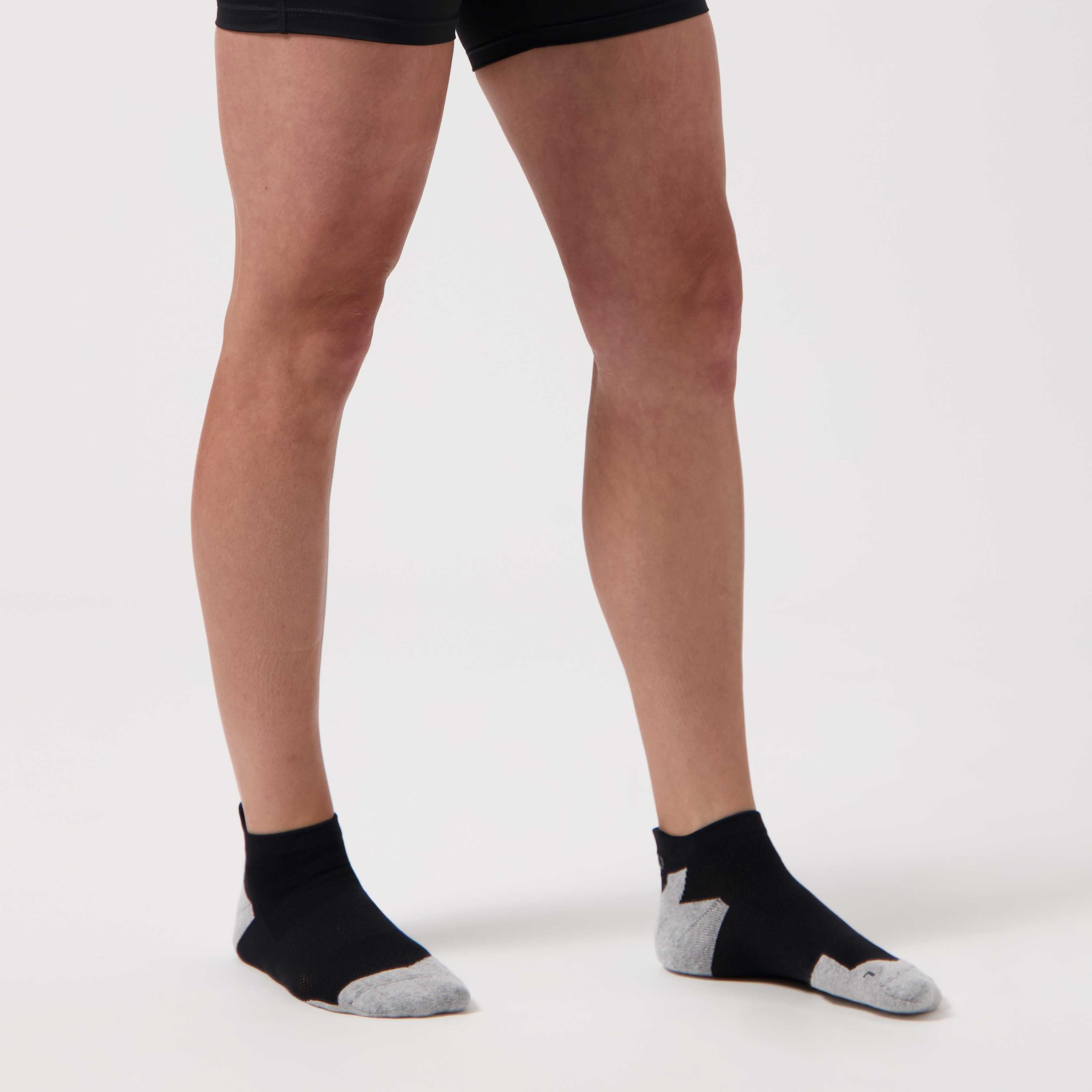 3-pack Core No show running socks - black/gray