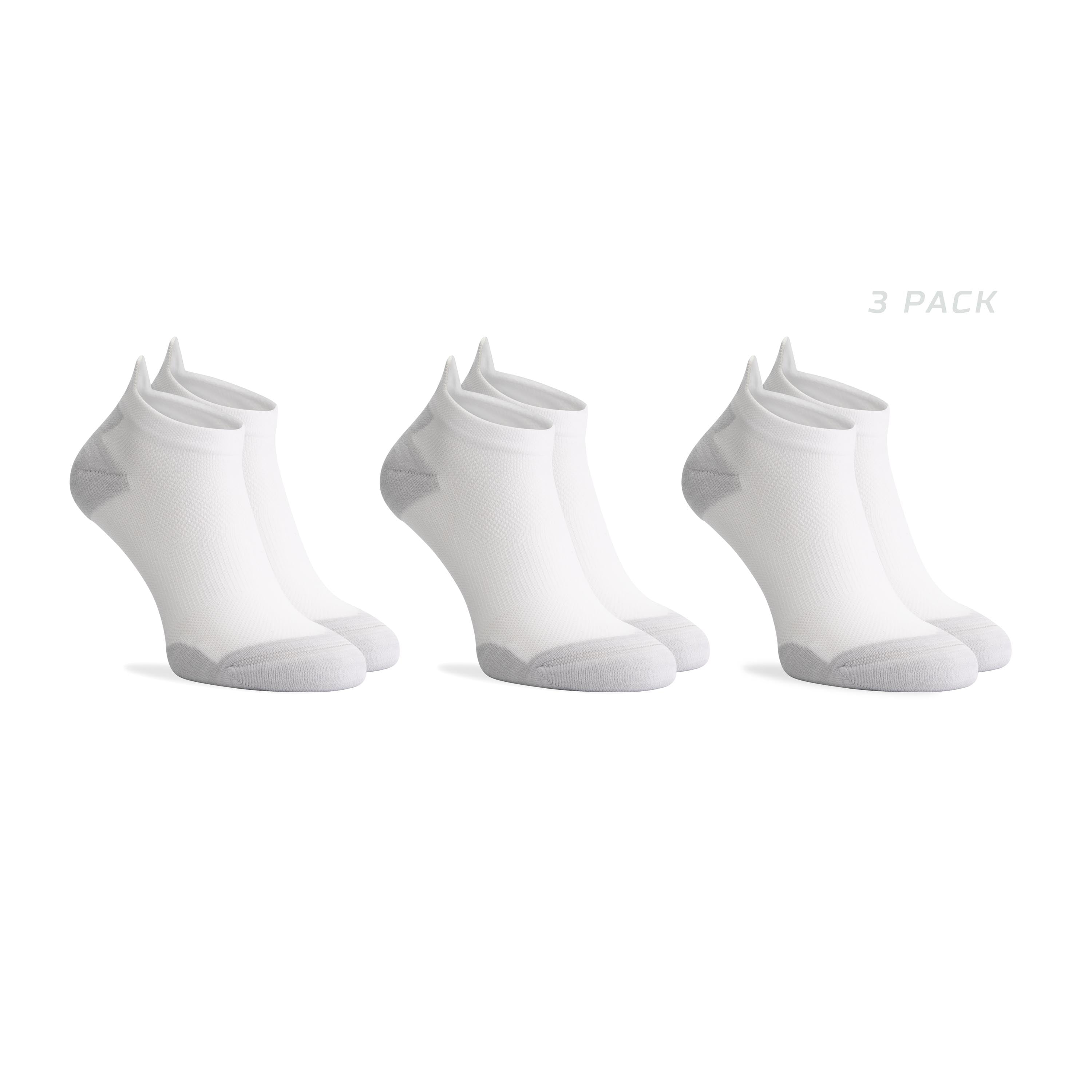 3-Pack Core No Show Hardloopsokken - Zwart/Grijs