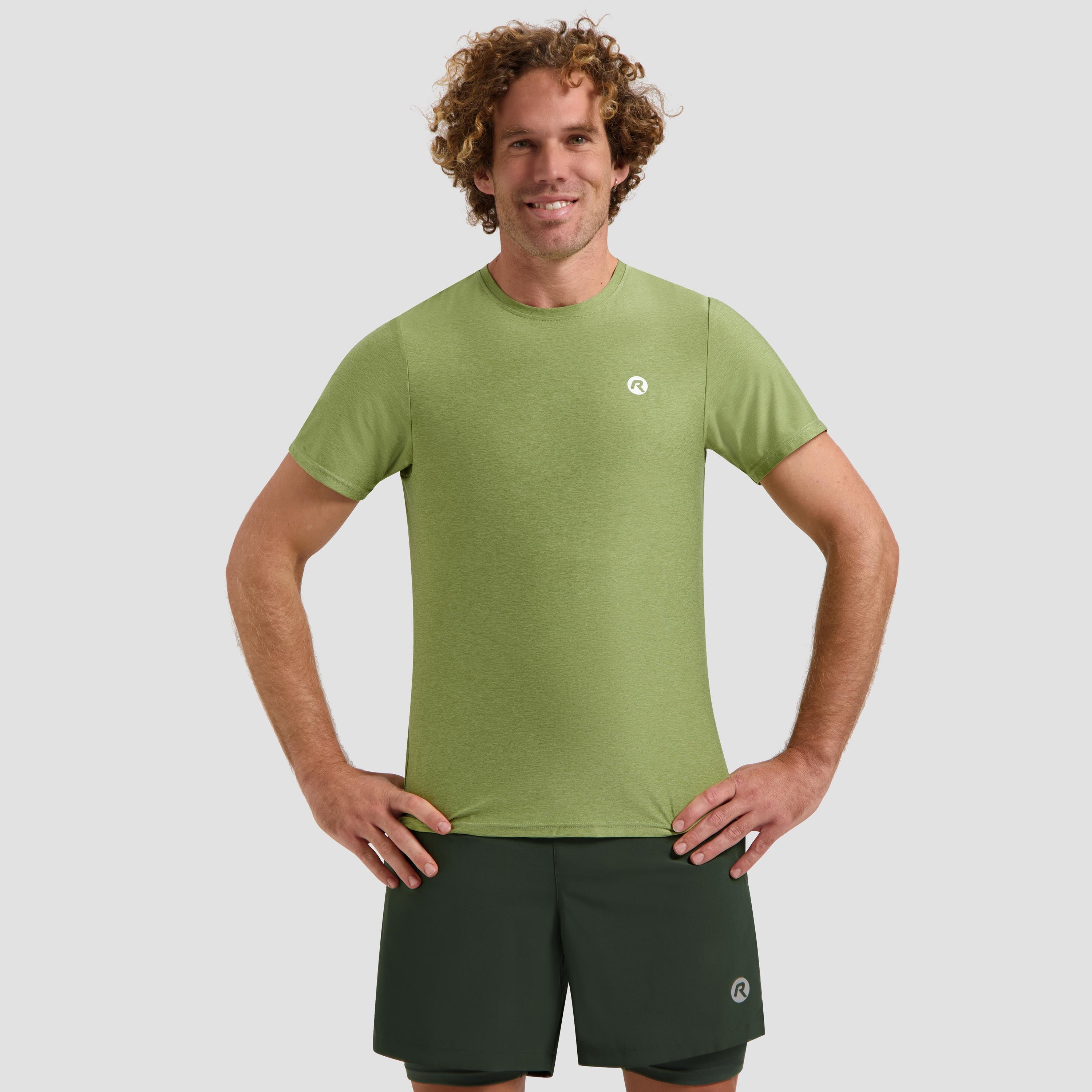 Essential Running shirt Men - Saliegroen