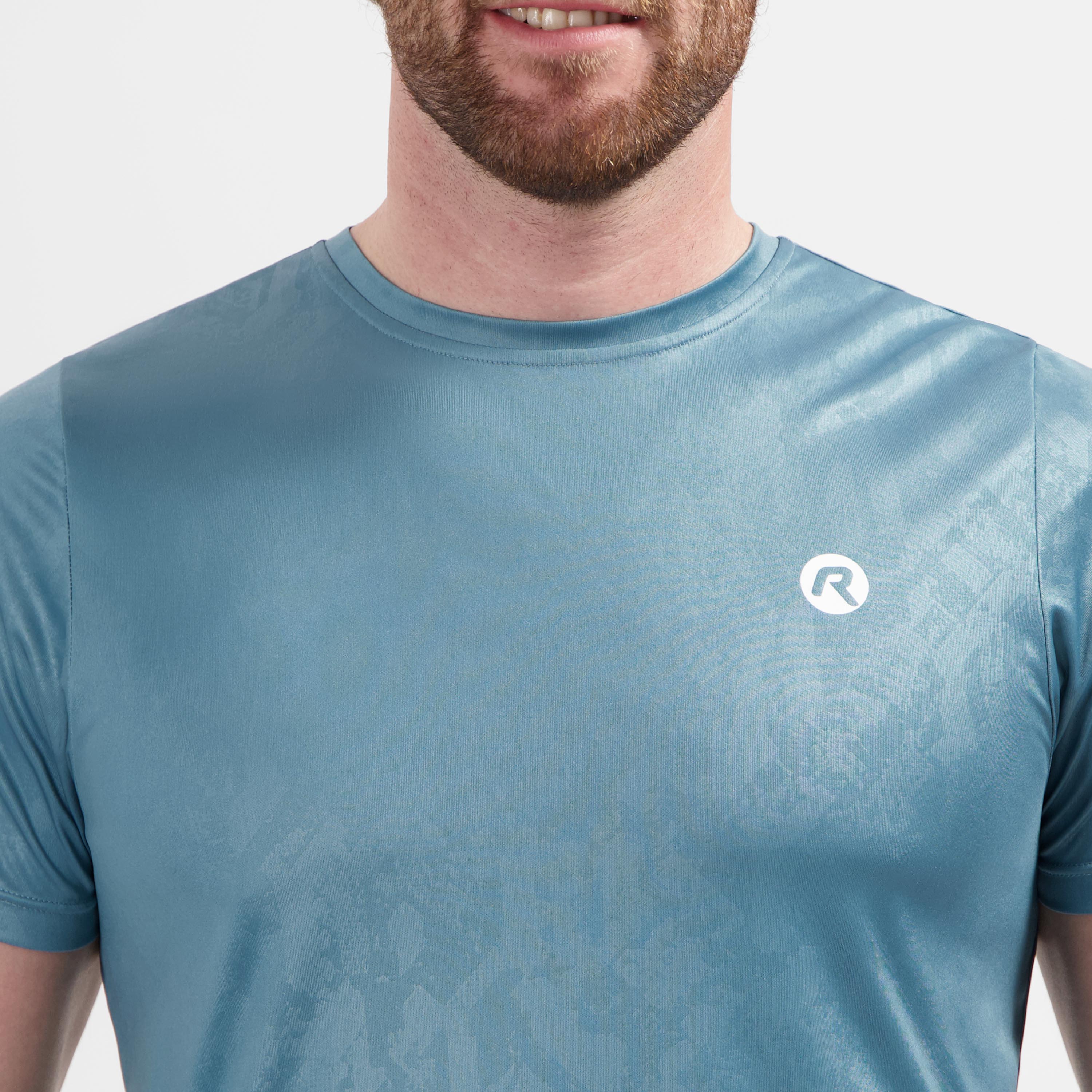 Motion Hardloopshirt Heren - Storm Blauw Reliëf