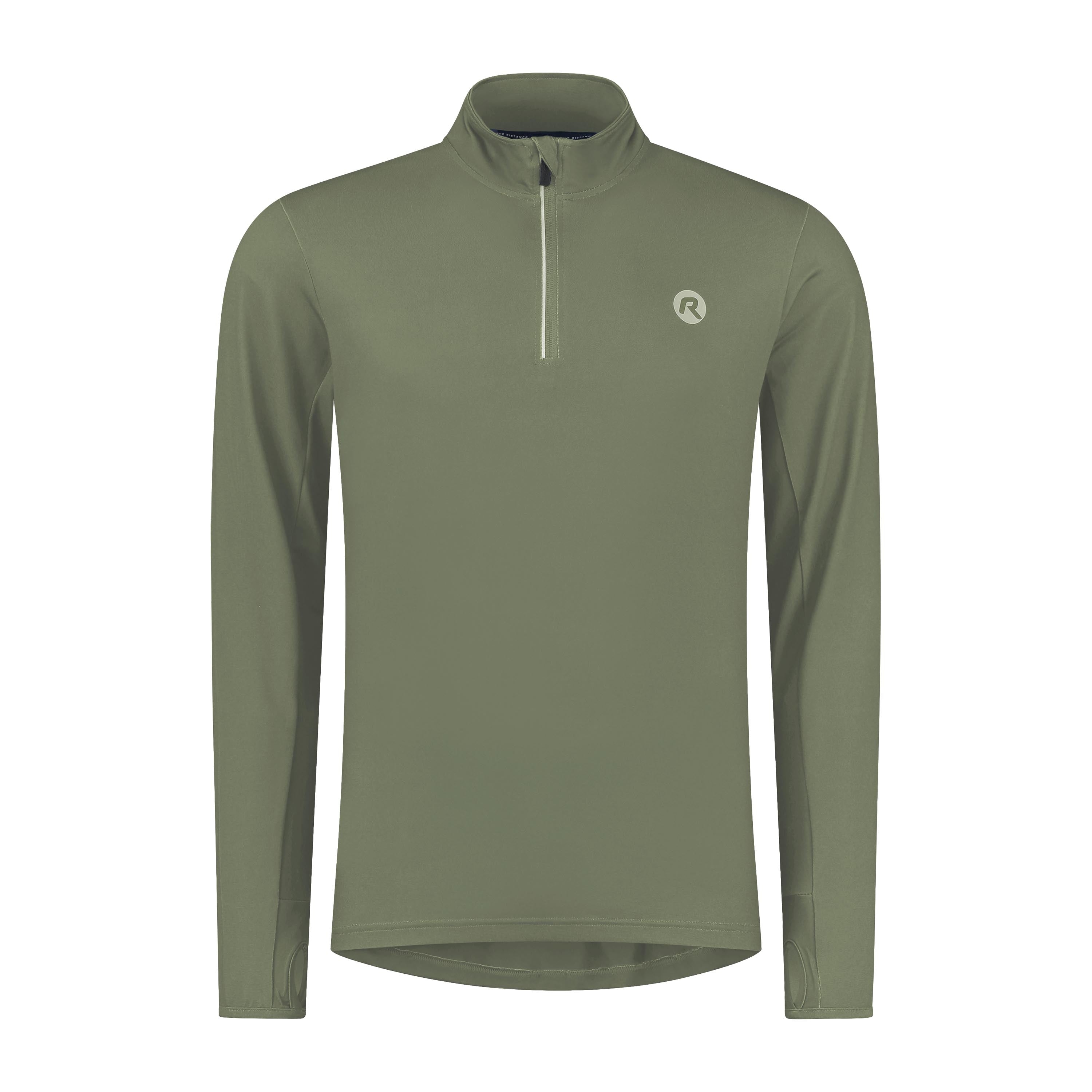 Core Running top long sleeve 1/2 zip Men - Army green
