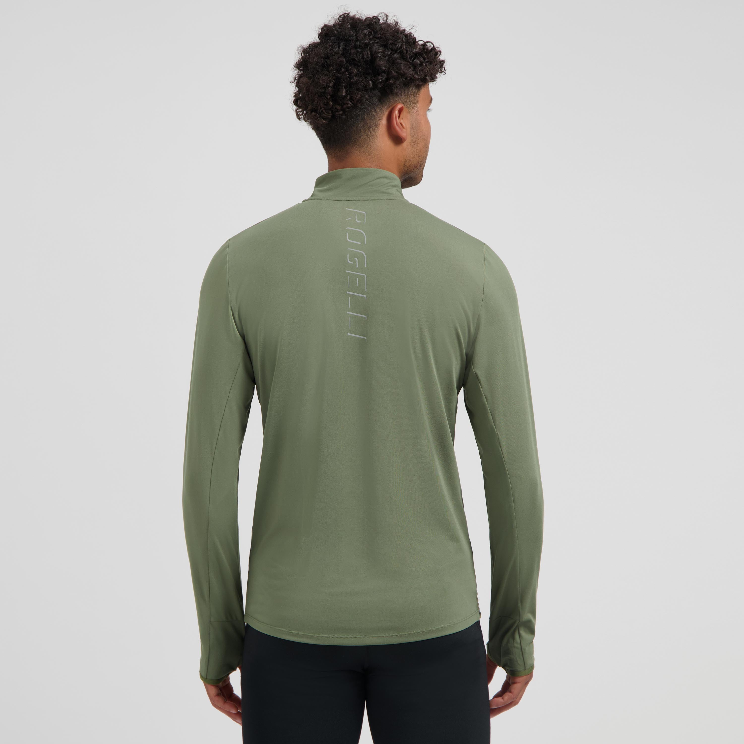 Core Running top long sleeve 1/2 zip Men - Army green