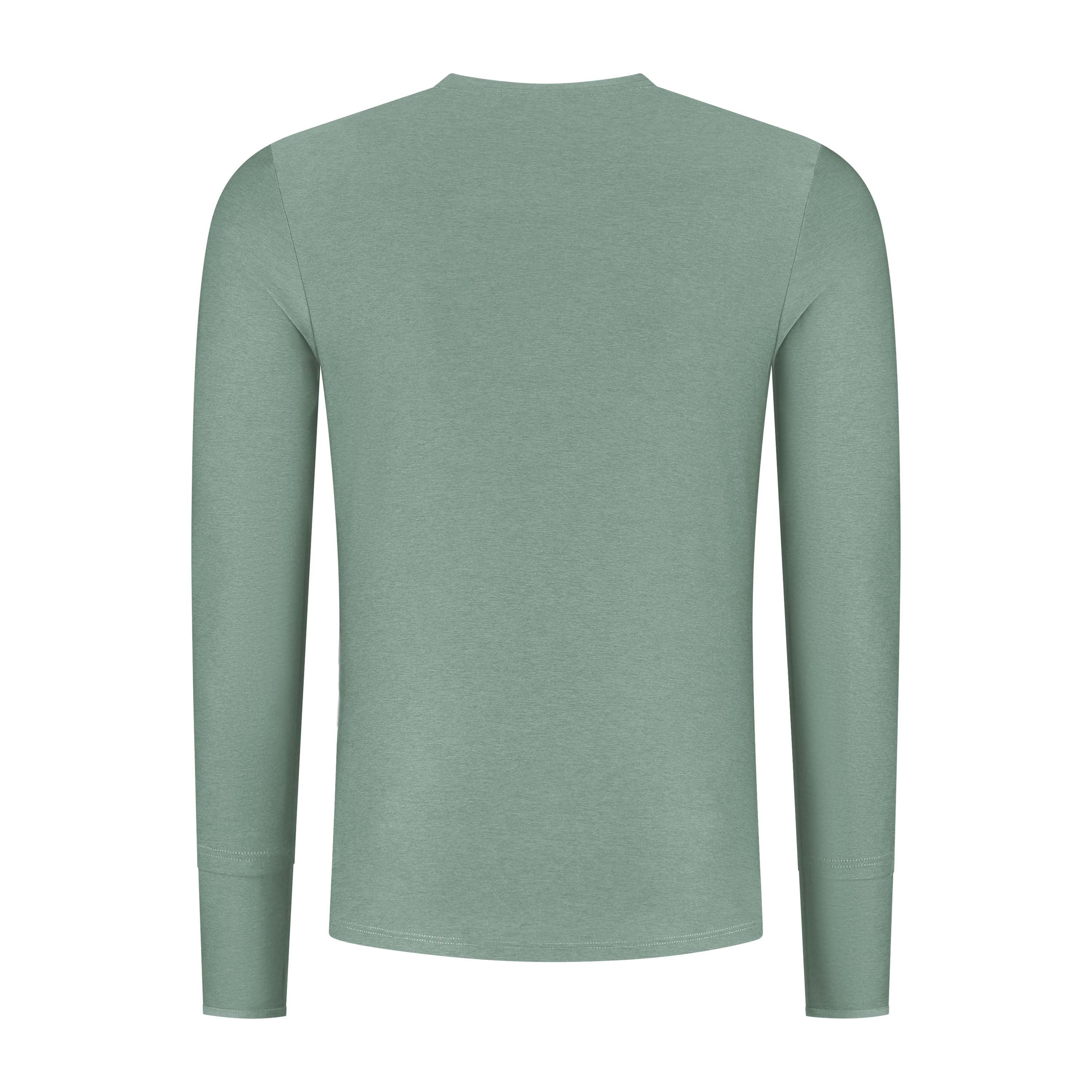 Rogelli Essential hardloopshirt L/S heren slate achterkant.
