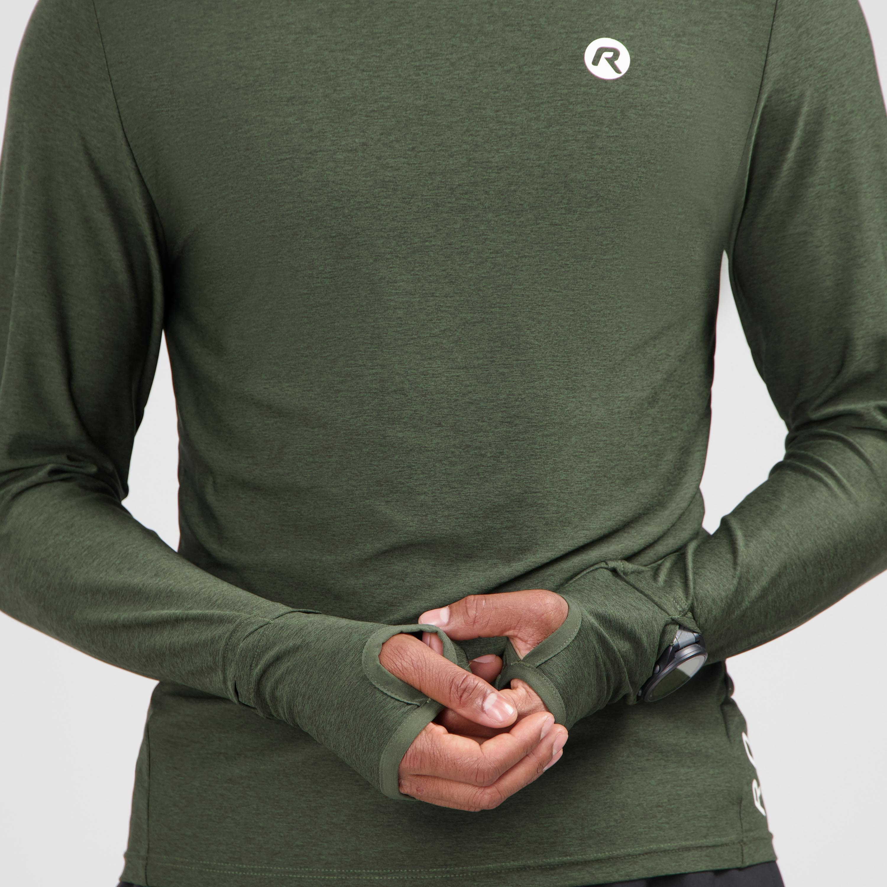 Essential Running shirt Long sleeve Men - Army green