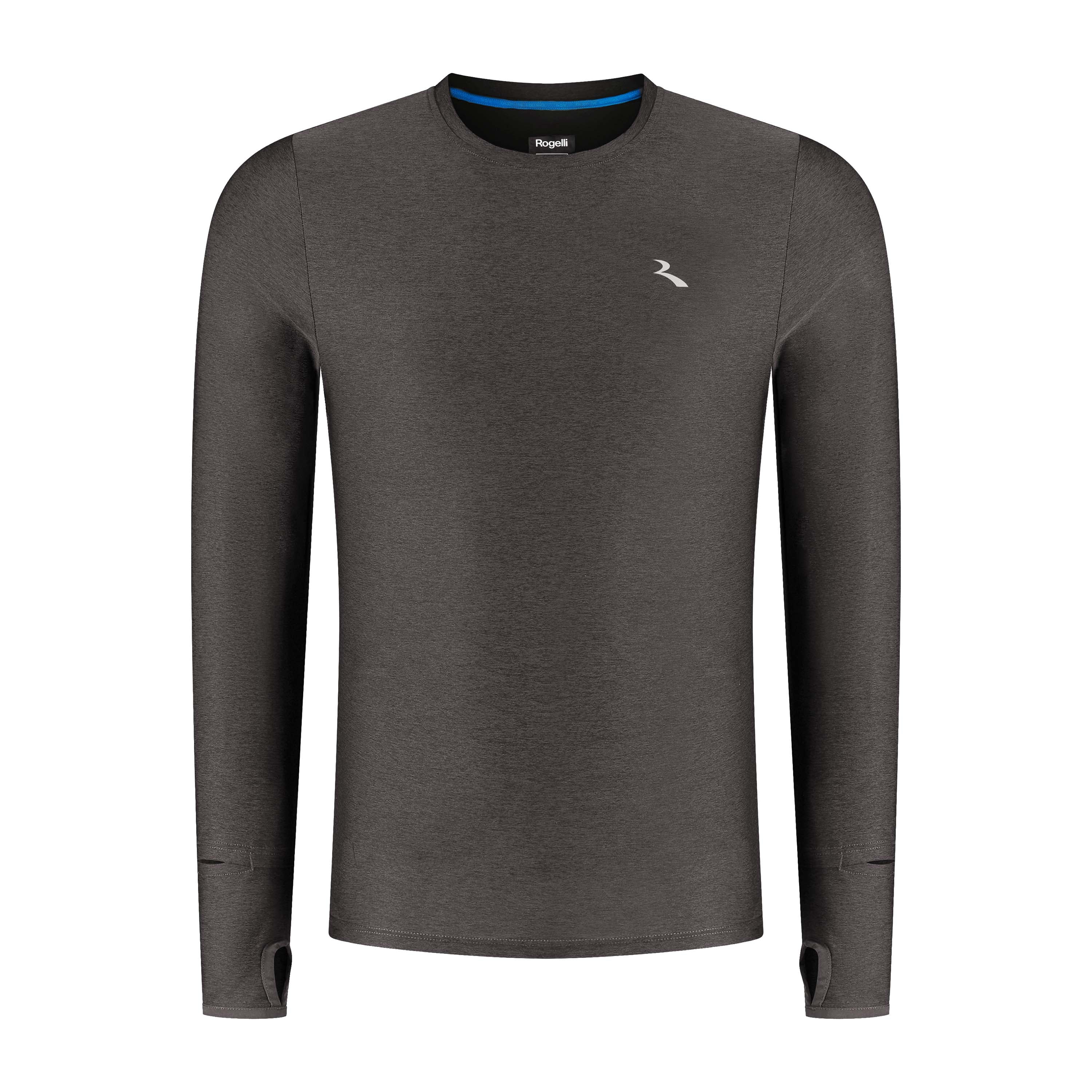 Rogelli Essential hardloopshirt L/S heren plum kitten voorkant.
