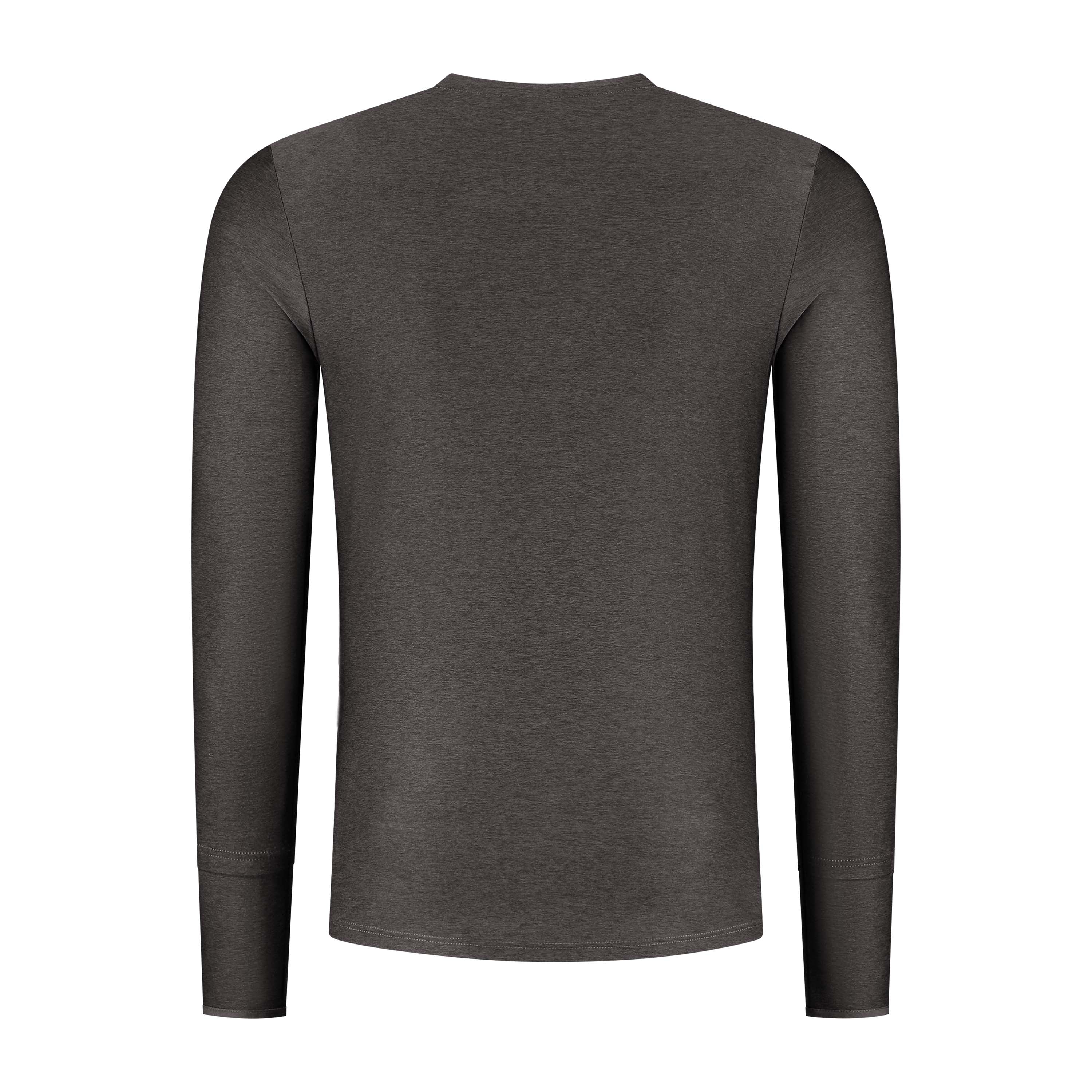 Rogelli Essential hardloopshirt L/S heren plum kitten achterkant.
