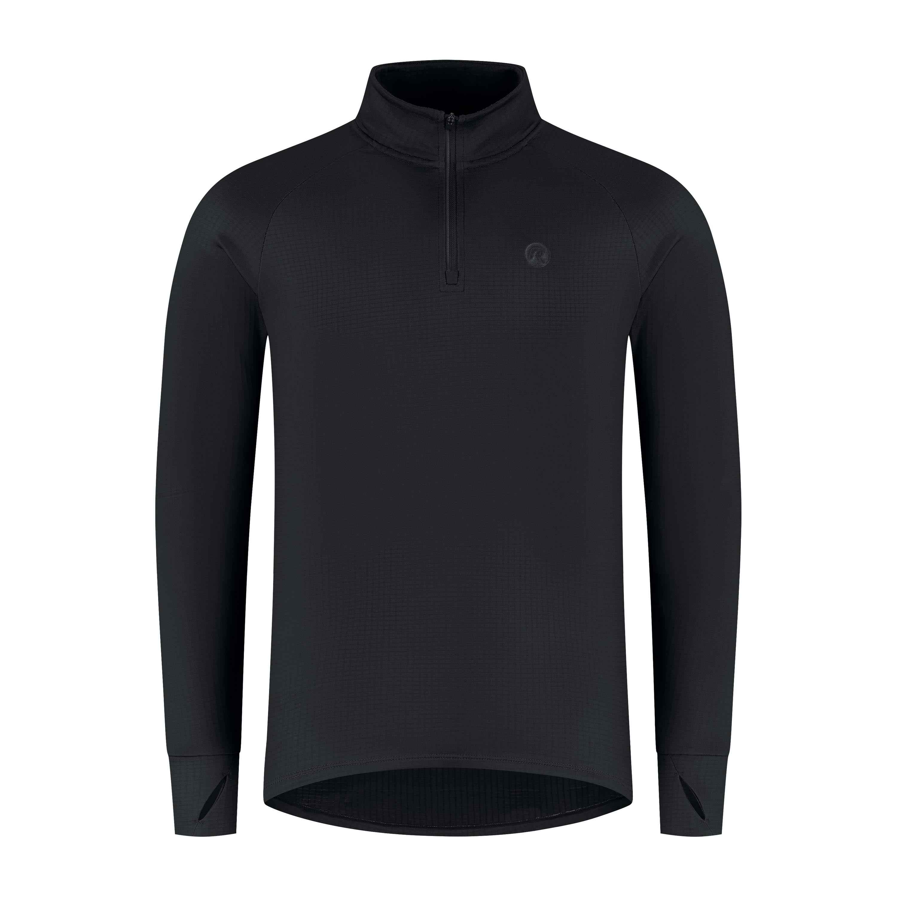 Essential Running top long sleeve 1/2 zip Men - Black