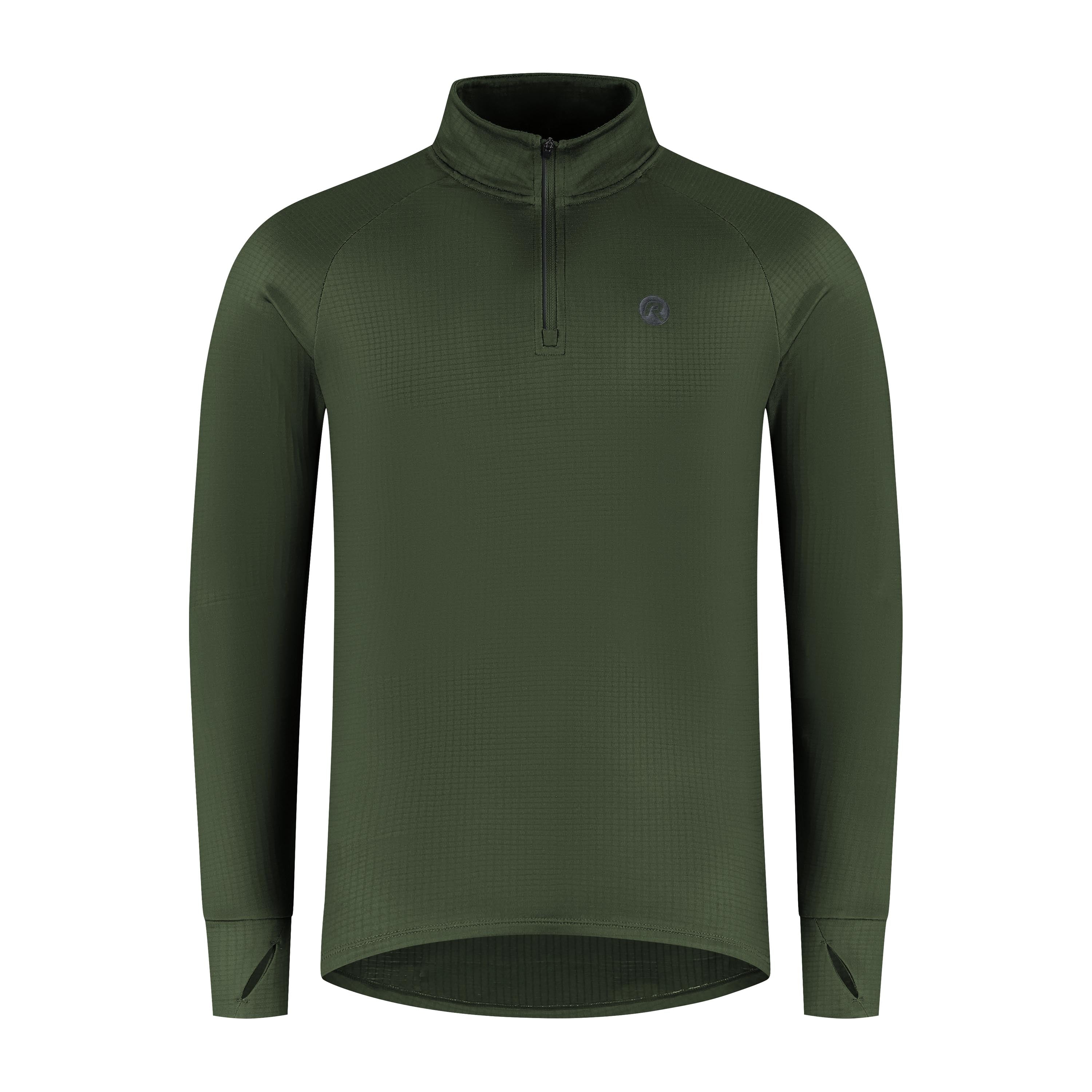 Essential Running top long sleeve 1/2 zip Men - Army green