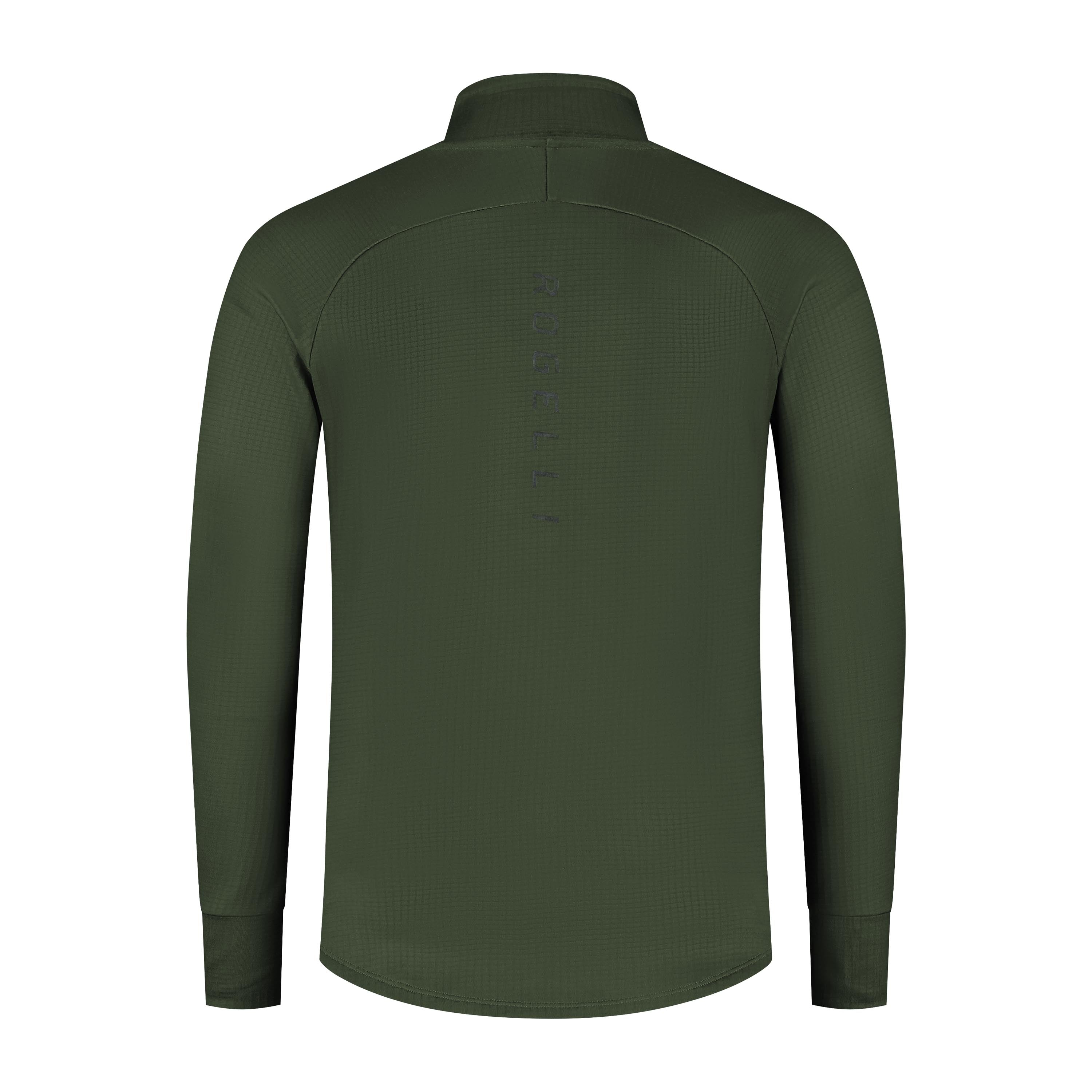 Essential Running top long sleeve 1/2 zip Men - Army green